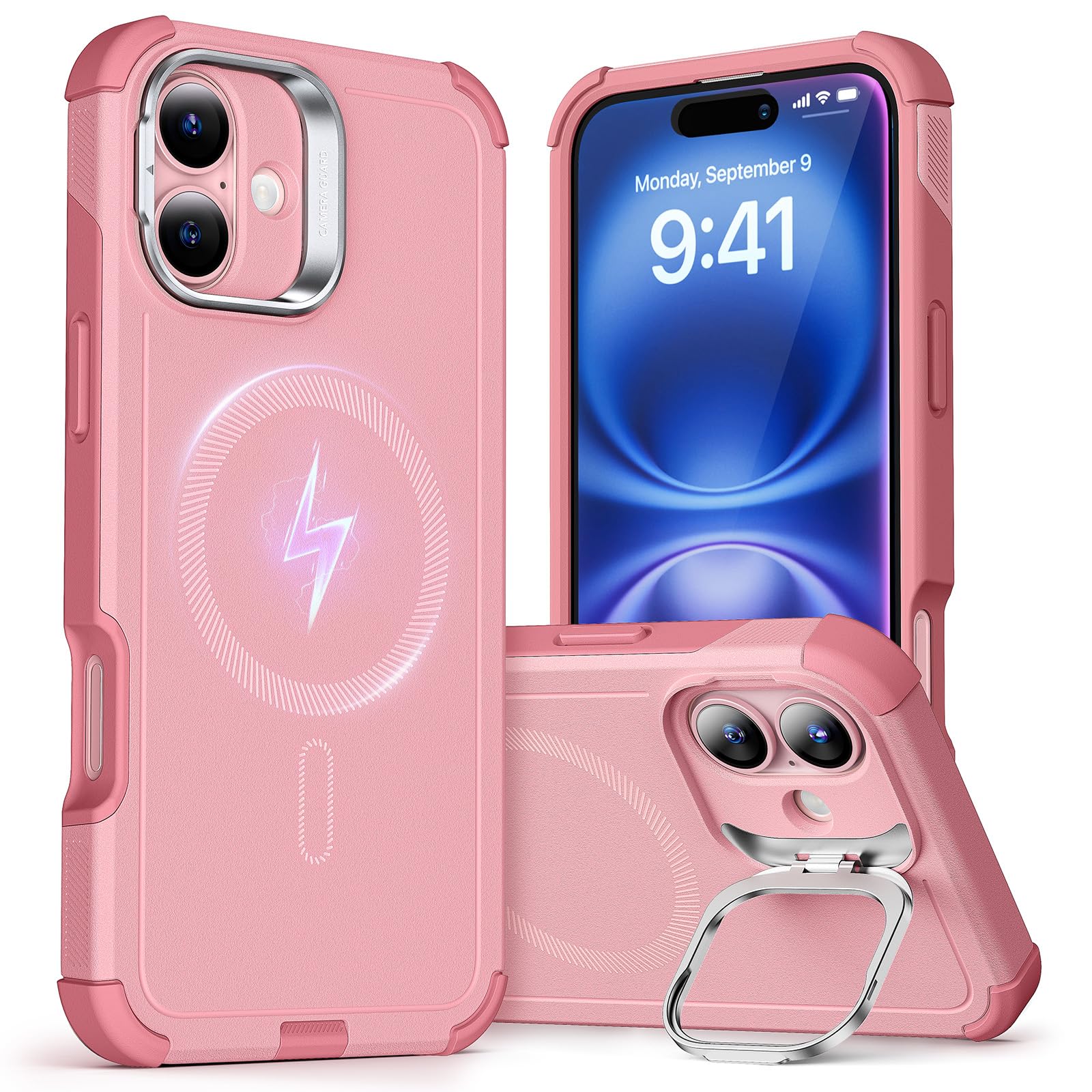 Funda Esr Para Iphone 16 Plus Con Soporte De 23 M, Color Rosa - Venta Internacional.