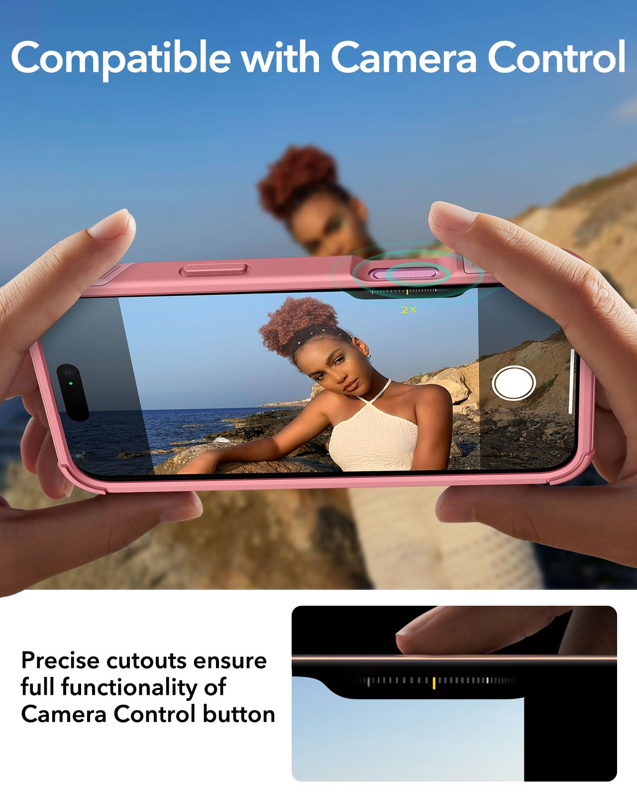 Foto 6 pulgar | Funda Esr Para Iphone 16 Plus Con Soporte De 23 M, Color Rosa - Venta Internacional.
