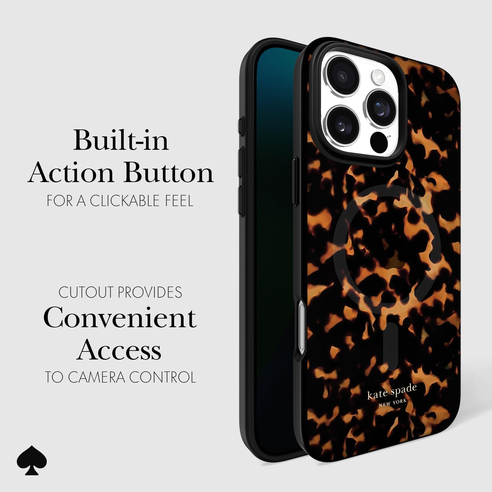Foto 5 pulgar | Funda De Teléfono Kate Spade New York Para Iphone 16 Pro Max Tortoise - Venta Internacional.