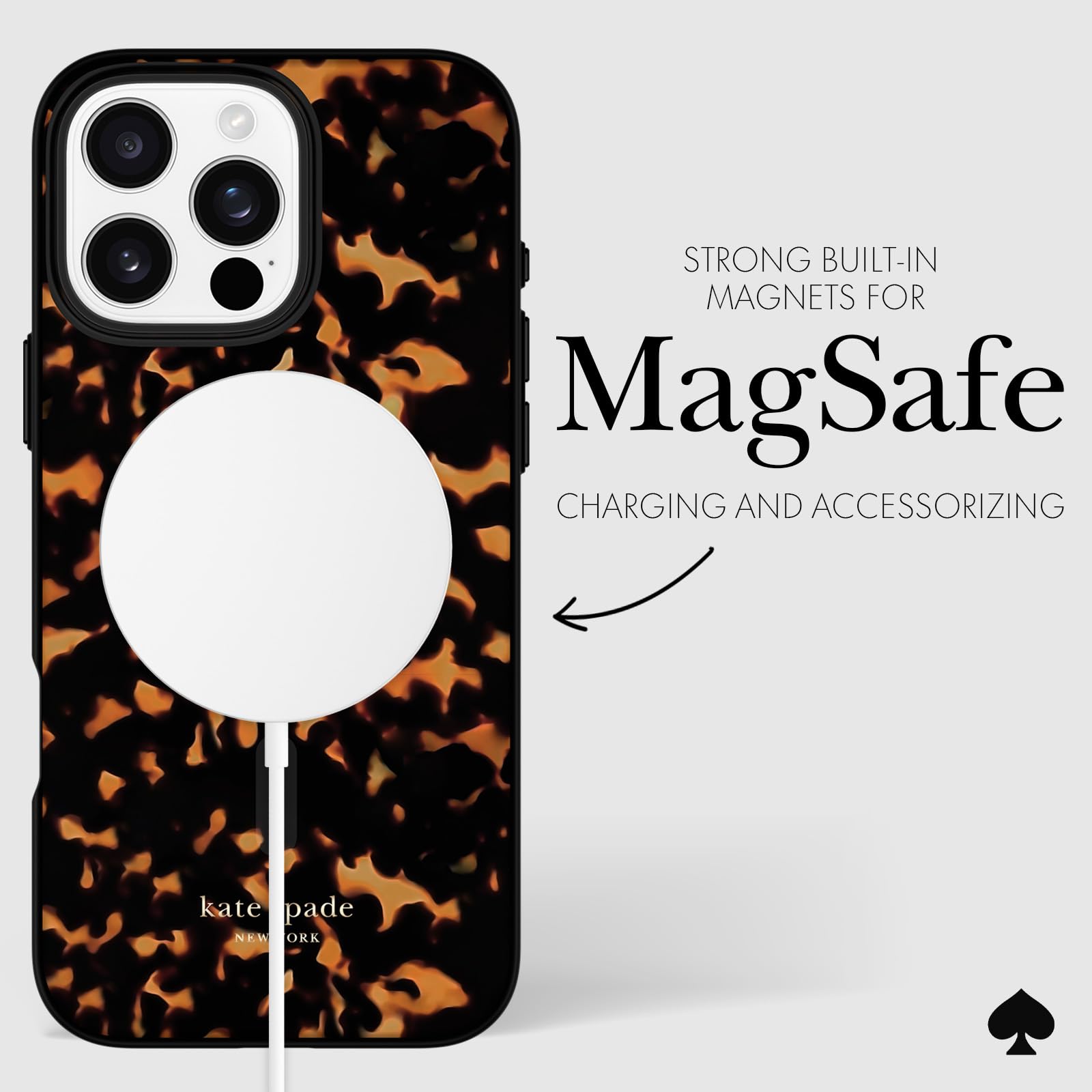 Foto 7 pulgar | Funda De Teléfono Kate Spade New York Para Iphone 16 Pro Max Tortoise - Venta Internacional.