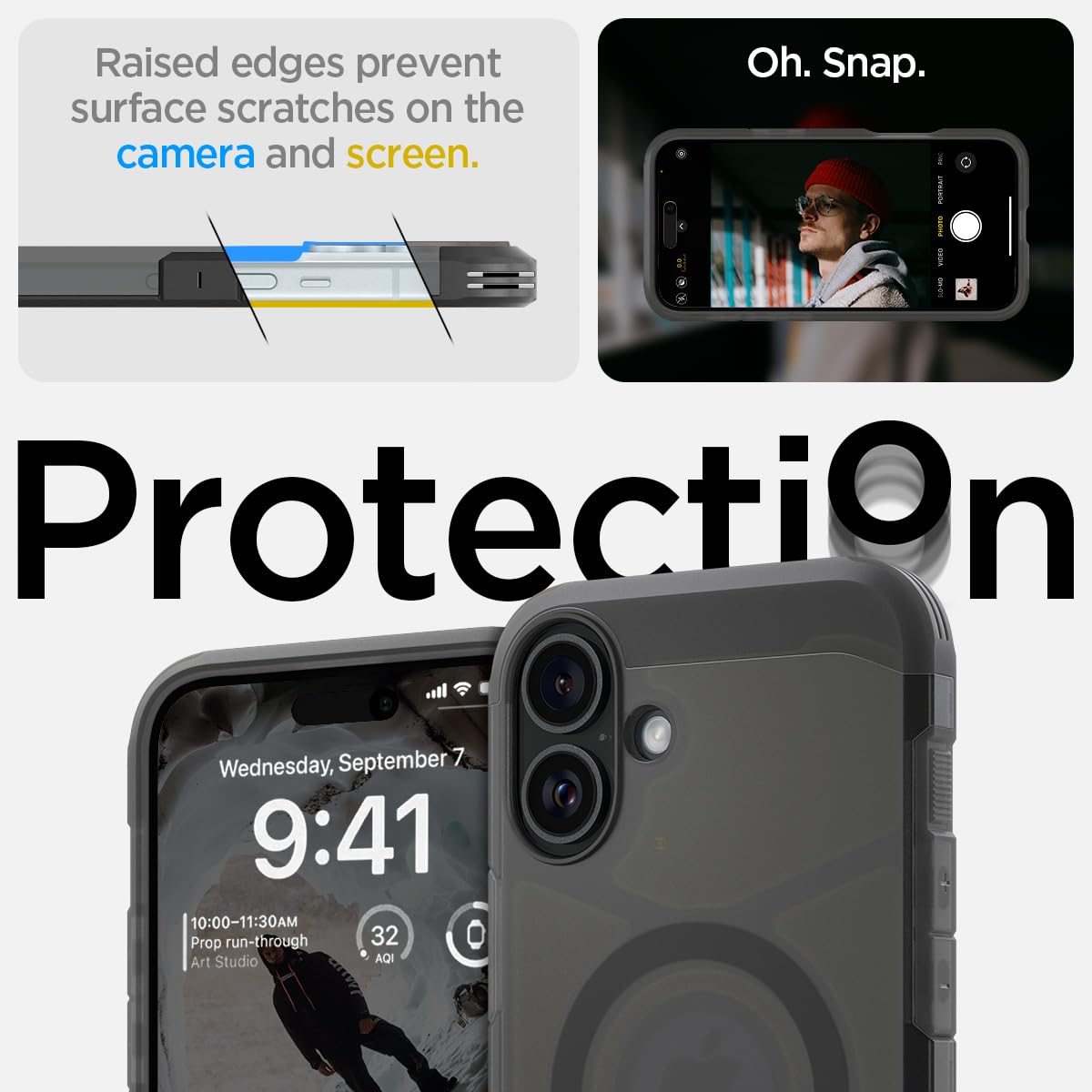Foto 6 pulgar | Funda Spigen Tough Armor (ai) Magfit Para Iphone 16 Frost, Color Negro - Venta Internacional.
