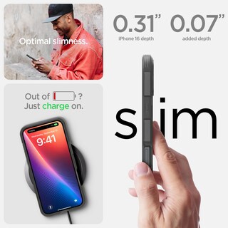 Foto 6 | Funda Spigen Tough Armor (ai) Magfit Para Iphone 16 Frost, Color Negro - Venta Internacional.