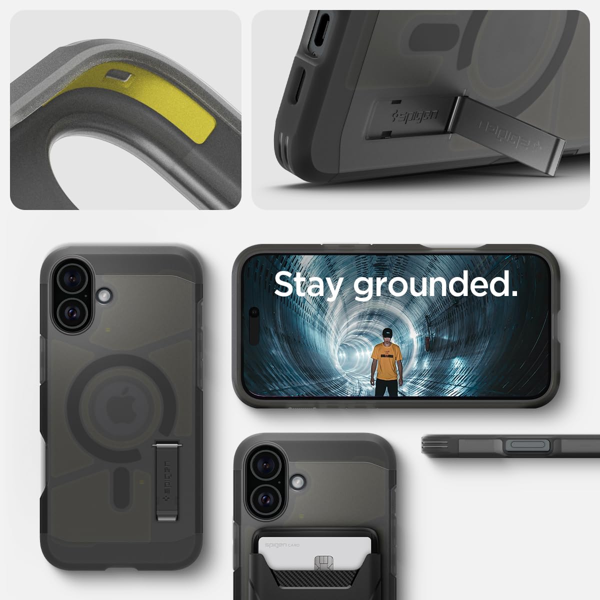 Foto 7 | Funda Spigen Tough Armor (ai) Magfit Para Iphone 16 Frost, Color Negro - Venta Internacional.