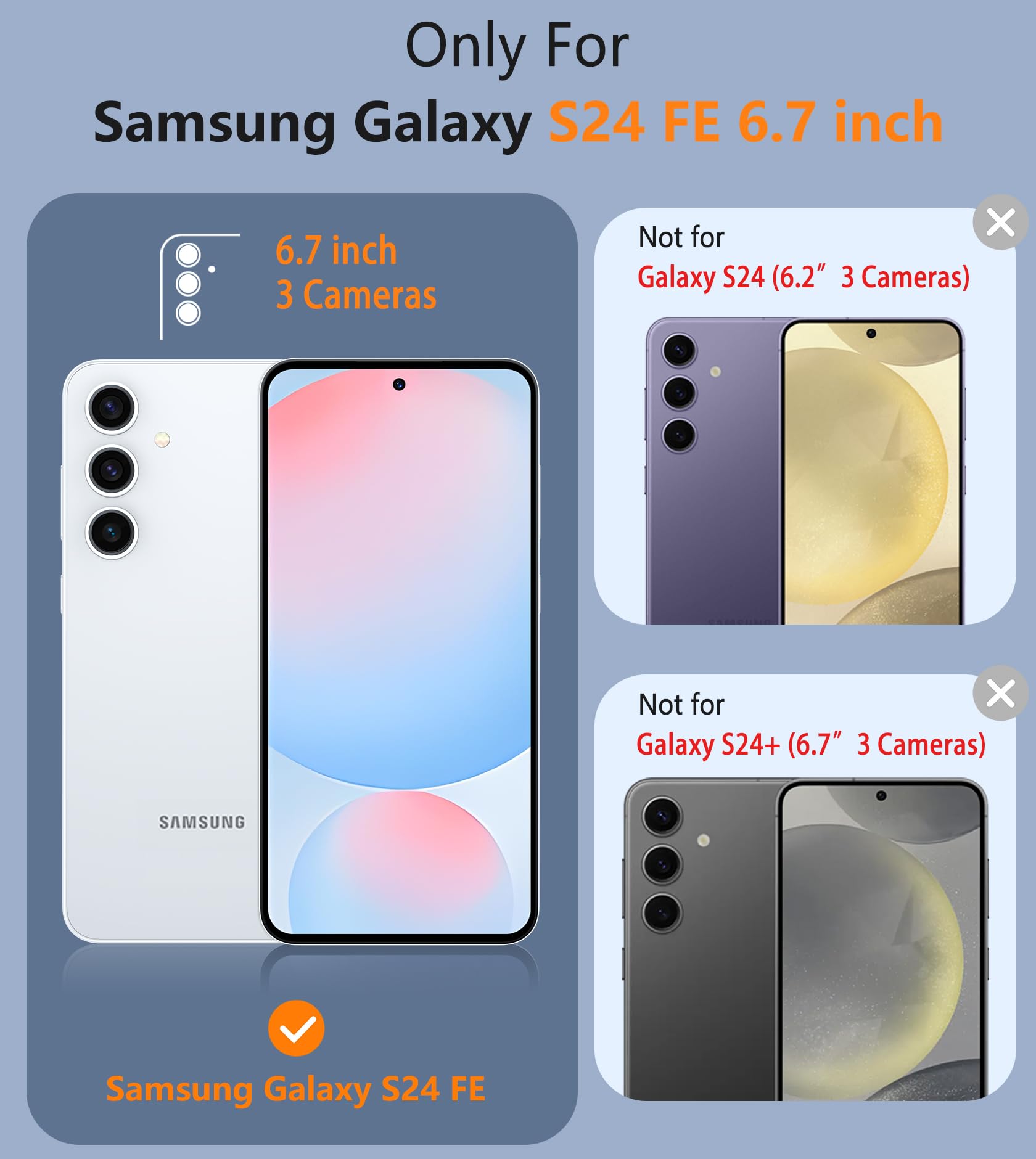 Foto 3 pulgar | Funda De Teléfono Fntcase Para Samsung Galaxy S24-fe Con Clip Para Cinturón - Venta Internacional.