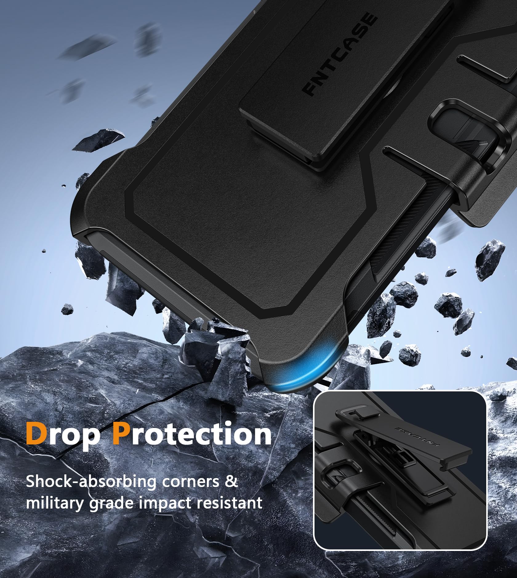 Foto 4 | Funda De Teléfono Fntcase Para Samsung Galaxy S24-fe Con Clip Para Cinturón - Venta Internacional.