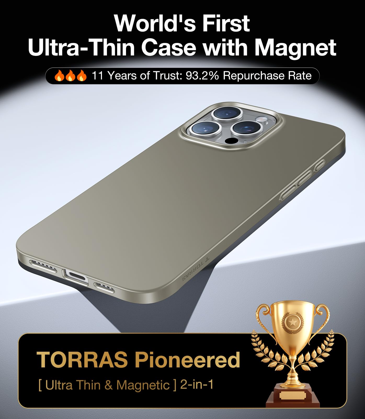 Foto 2 | Funda De Teléfono Torras Magnetic Slim Fit Para Iphone 16 Pro - Venta Internacional.