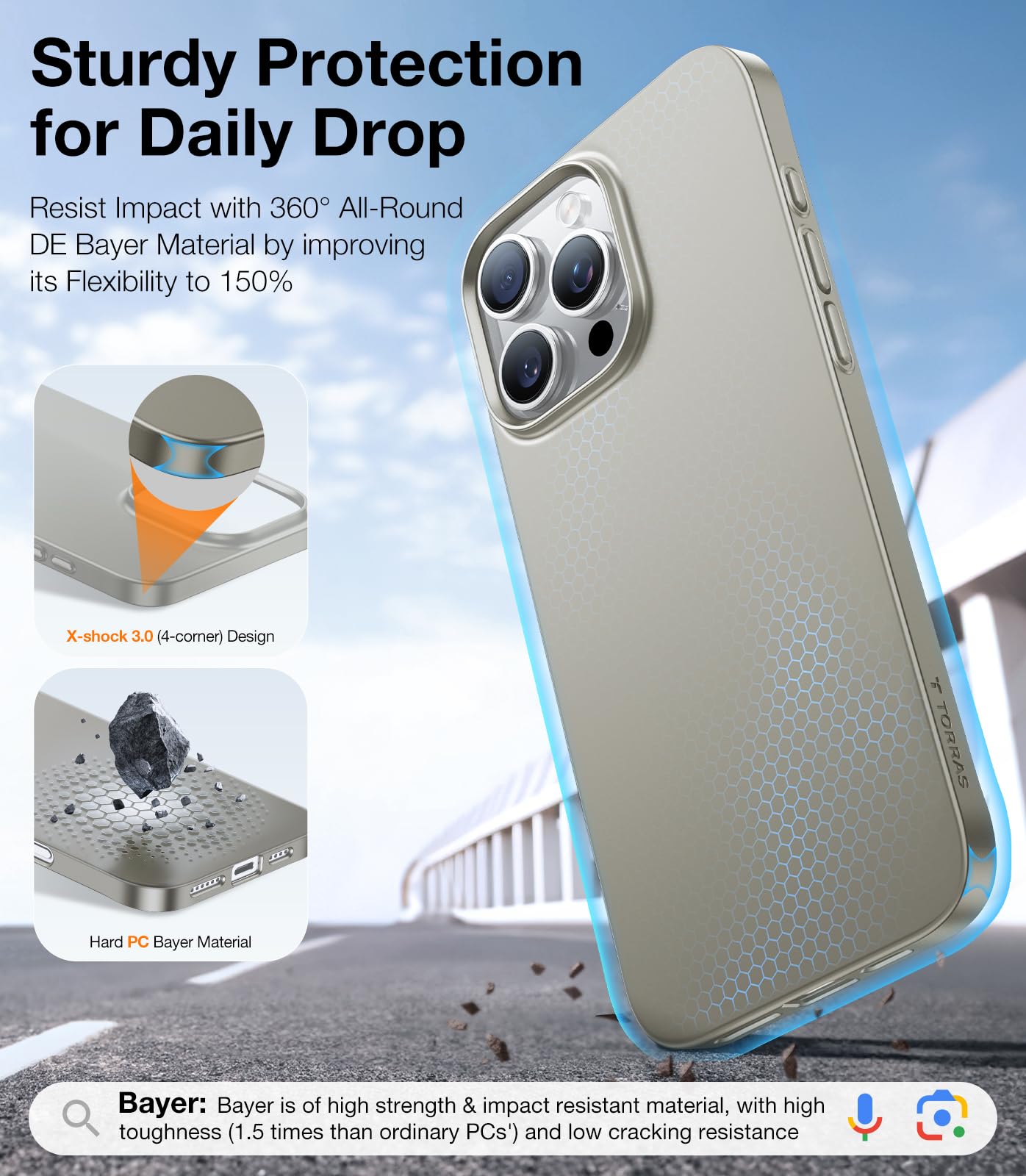 Foto 6 pulgar | Funda De Teléfono Torras Magnetic Slim Fit Para Iphone 16 Pro - Venta Internacional.