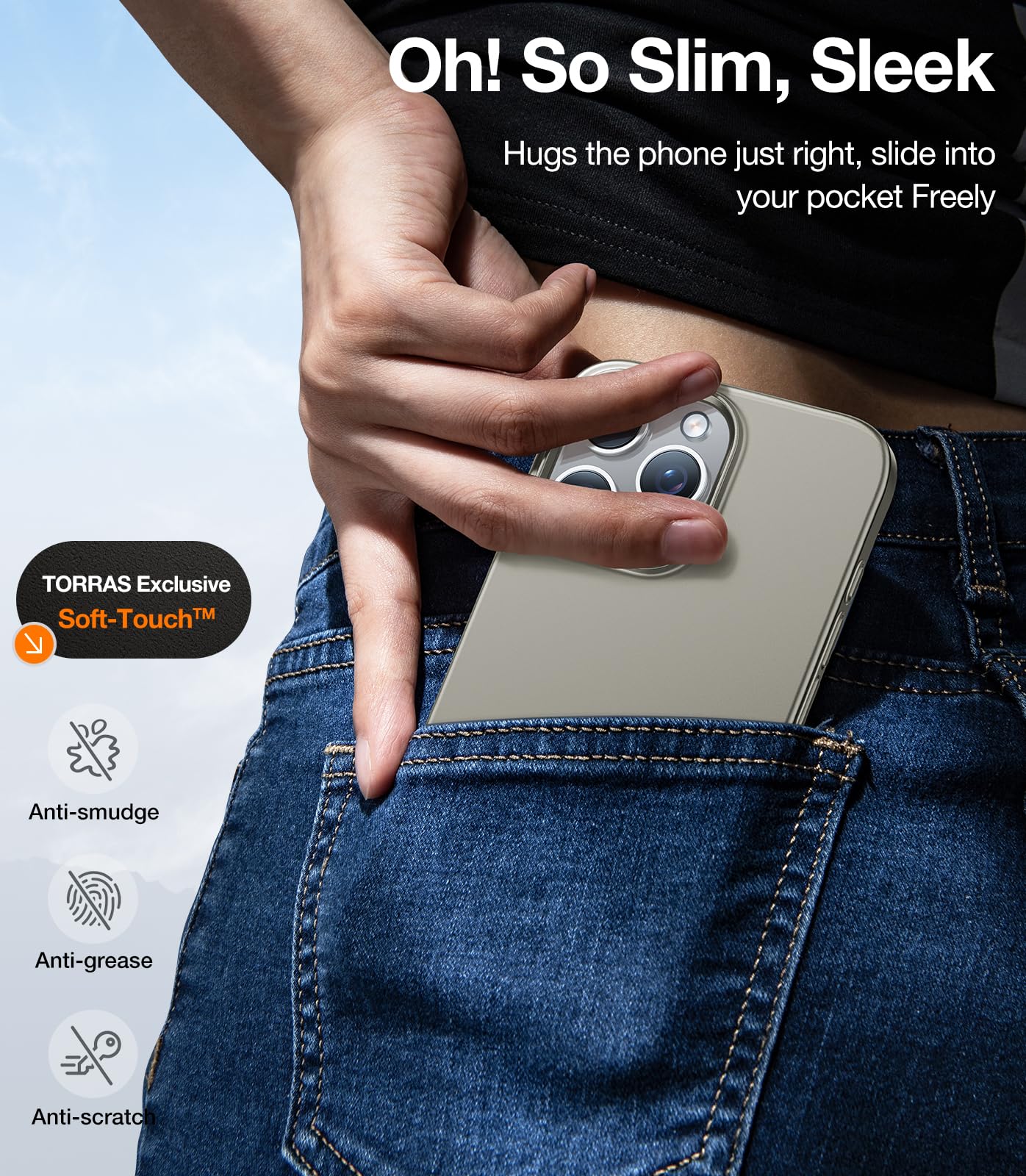 Foto 7 pulgar | Funda De Teléfono Torras Magnetic Slim Fit Para Iphone 16 Pro - Venta Internacional.