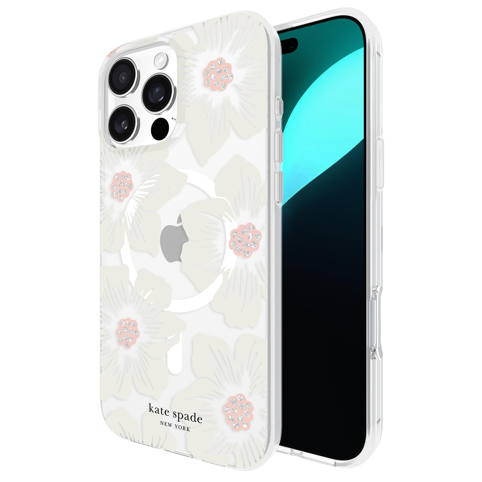 Foto 2 pulgar | Funda De Teléfono Kate Spade New York Hollyhock Cream Floral Para Iphone 16 Pro Max - Venta Internacional.