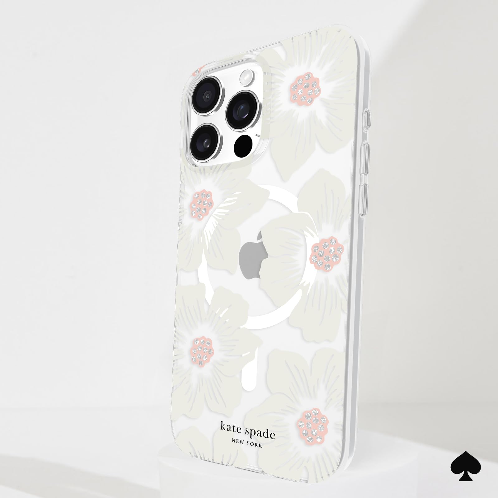 Foto 8 pulgar | Funda De Teléfono Kate Spade New York Hollyhock Cream Floral Para Iphone 16 Pro Max - Venta Internacional.