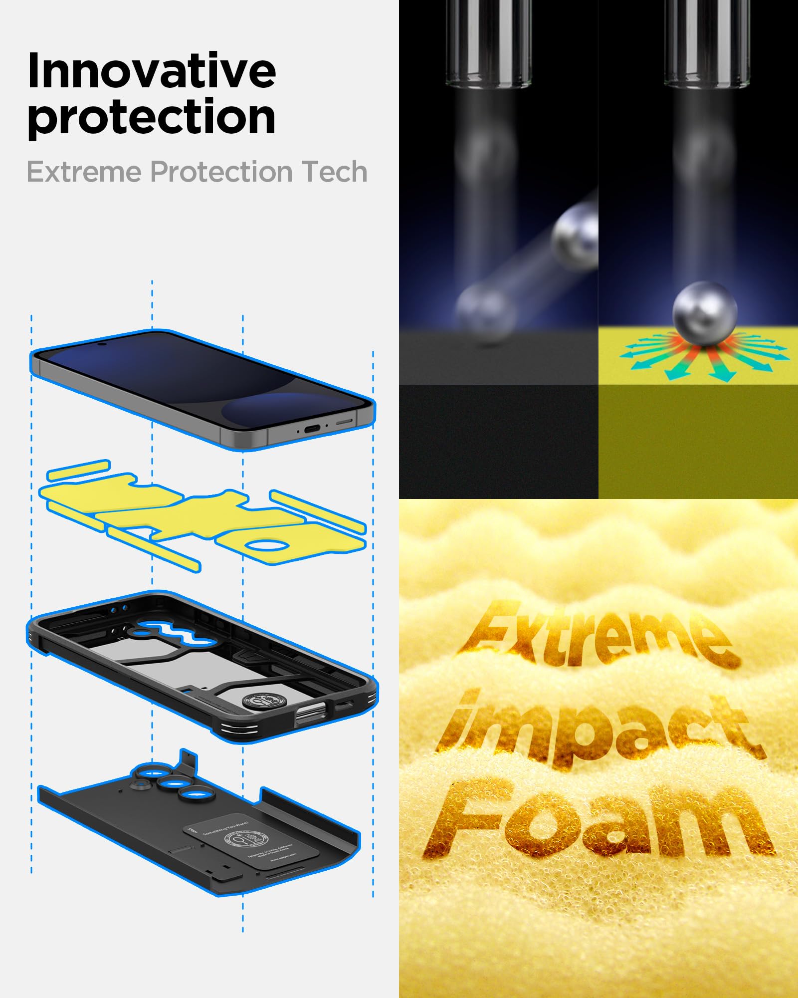 Foto 5 pulgar | Funda Spigen Tough Armor Para Galaxy S24 Fe Con Soporte, Color Negro - Venta Internacional.