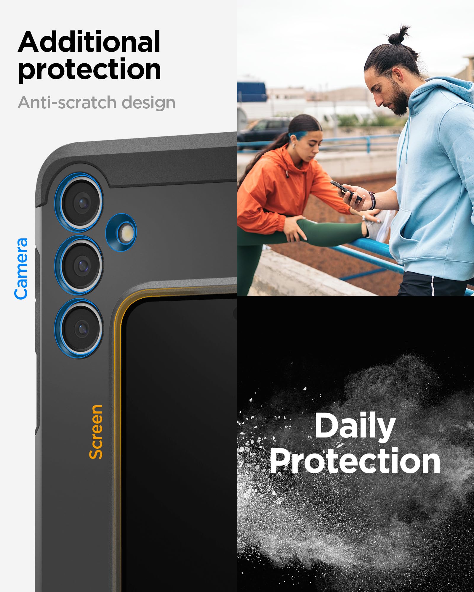 Foto 7 pulgar | Funda Spigen Tough Armor Para Galaxy S24 Fe Con Soporte, Color Negro - Venta Internacional.