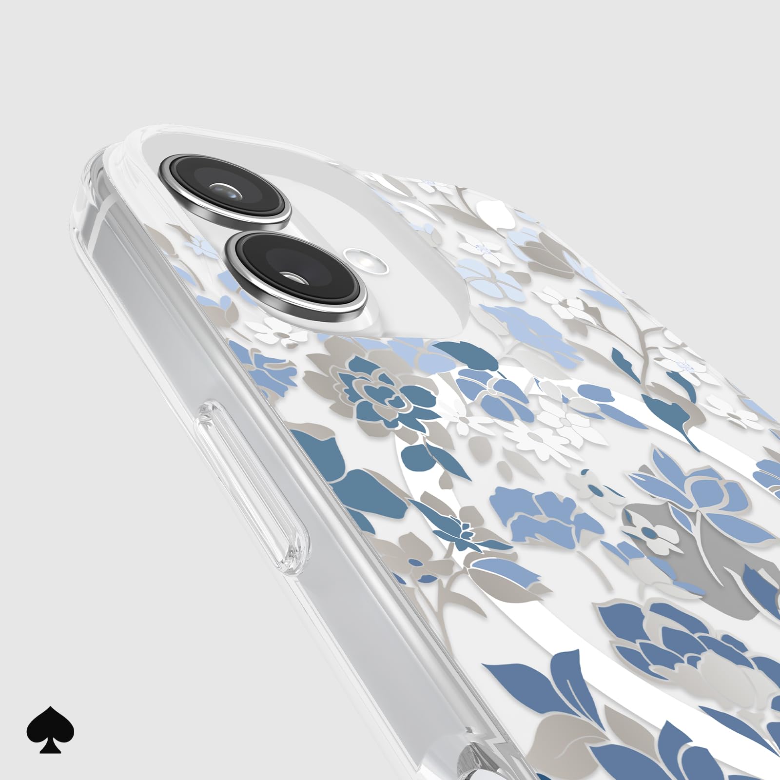 Foto 7 | Funda De Teléfono Kate Spade New York Para Iphone 16, Macizo De Flores, Gemas Azules - Venta Internacional.