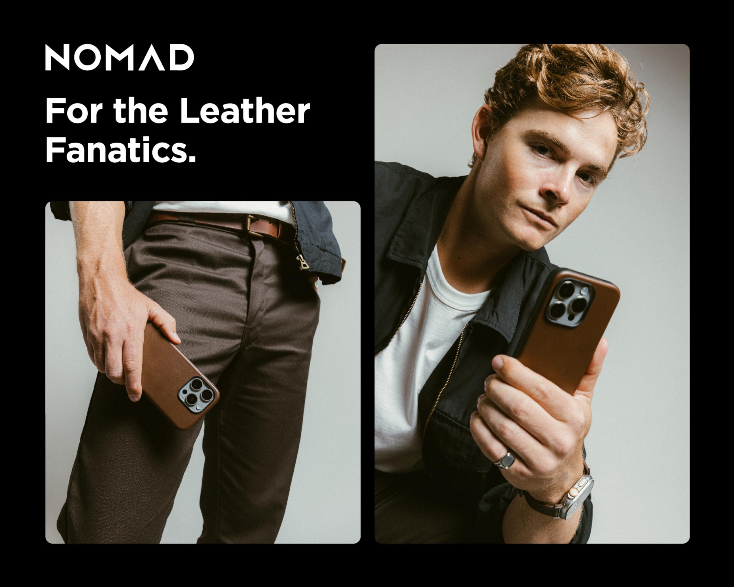 Foto 7 pulgar | Funda De Piel Para Iphone 16 Pro Nomad Modern Rustic Brown - Venta Internacional.