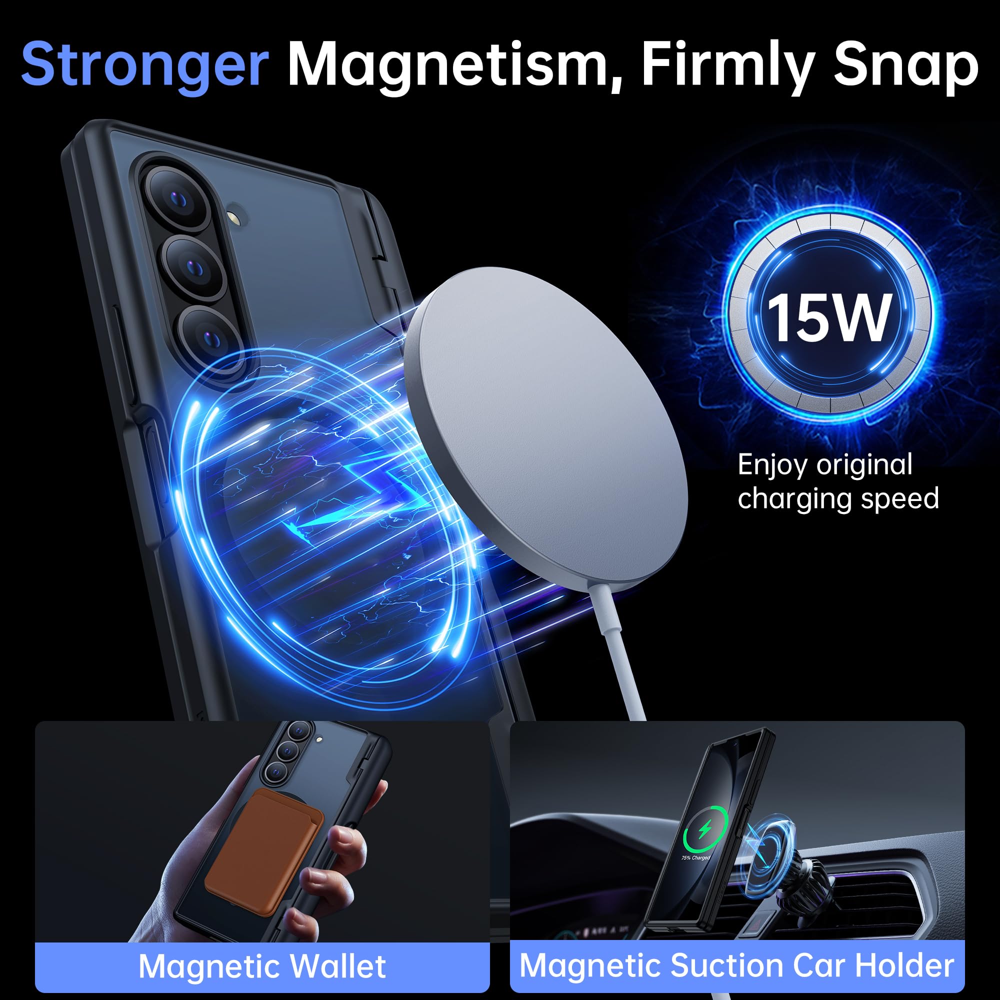 Foto 5 pulgar | Funda Mobosi Privacy Para Samsung Galaxy Z Fold 6 Negra - Venta Internacional.