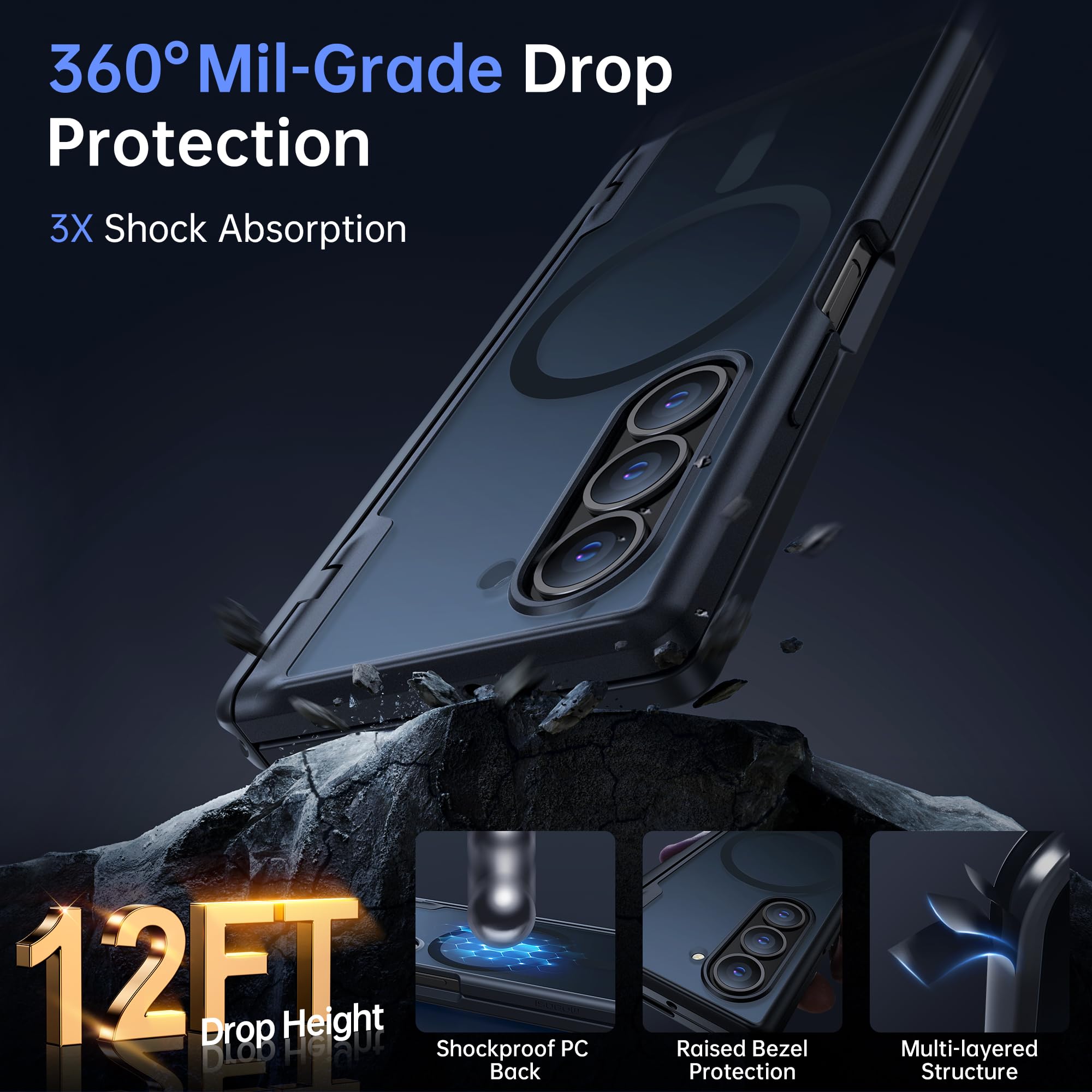 Foto 6 pulgar | Funda Mobosi Privacy Para Samsung Galaxy Z Fold 6 Negra - Venta Internacional.