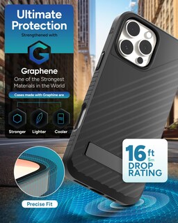 Foto 4 | Funda Para Teléfono Zagg Denali Snap Con Soporte Para Iphone 16 Pro Max - Venta Internacional.
