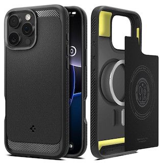 Foto 1 | Funda Para Teléfono Spigen Rugged Armor Magfit Iphone 16 Pro, Negra - Venta Internacional.