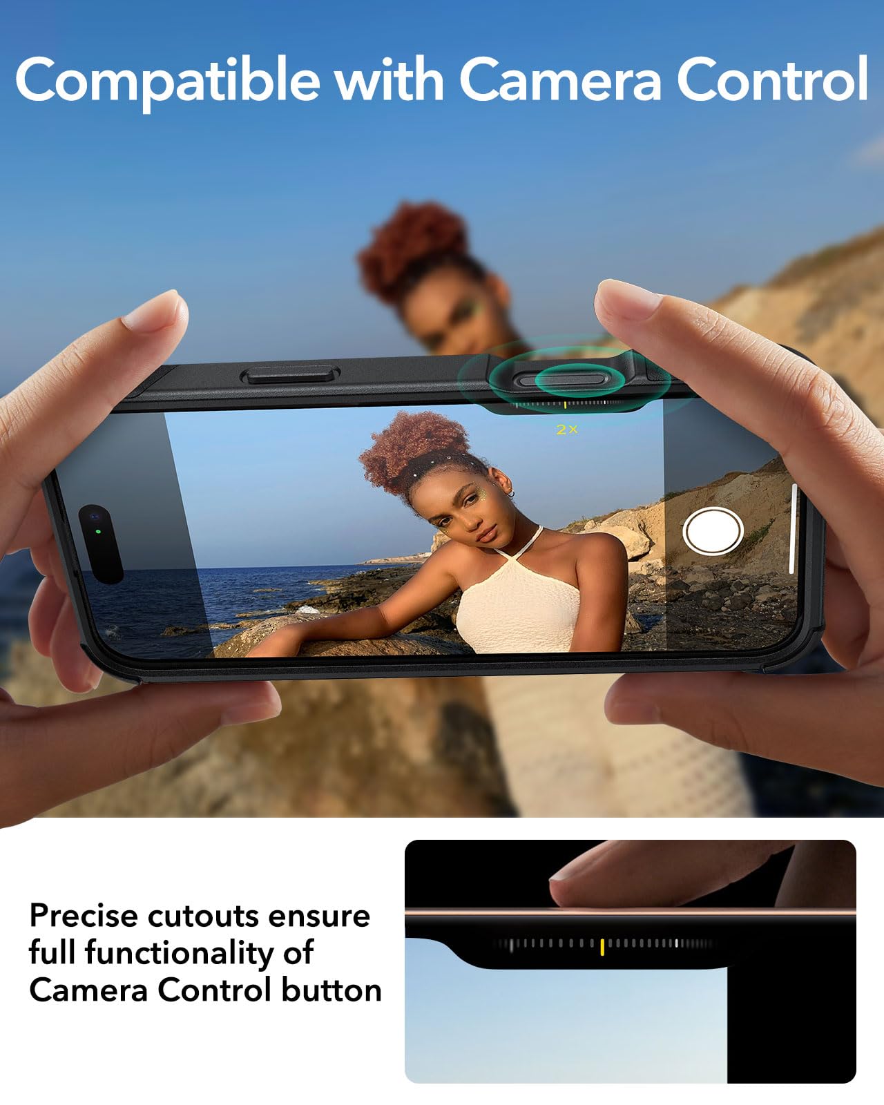 Foto 6 pulgar | Funda De Teléfono Esr Para Iphone 16 Pro Max Con Soporte Black Cyber Series - Venta Internacional.