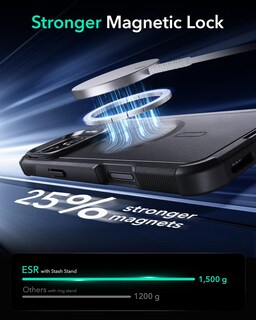 Foto 6 | Funda De Teléfono Esr Para Iphone 16 Pro Max Con Soporte Black Cyber Series - Venta Internacional.