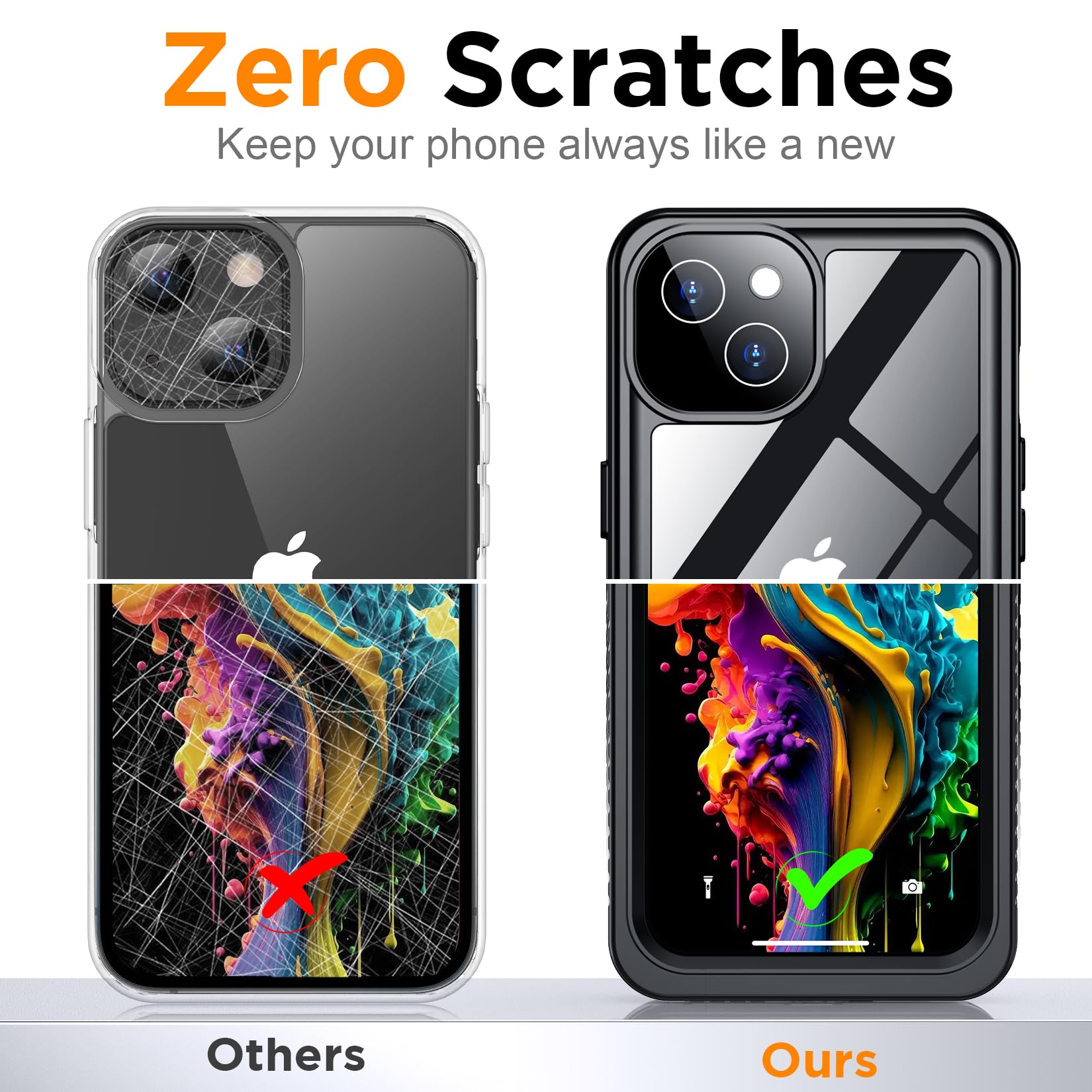 Foto 7 pulgar | Funda De Teléfono Temdan Impermeable Ip68 Para Iphone 13 De 6.1 Pulgadas, Negra - Venta Internacional.