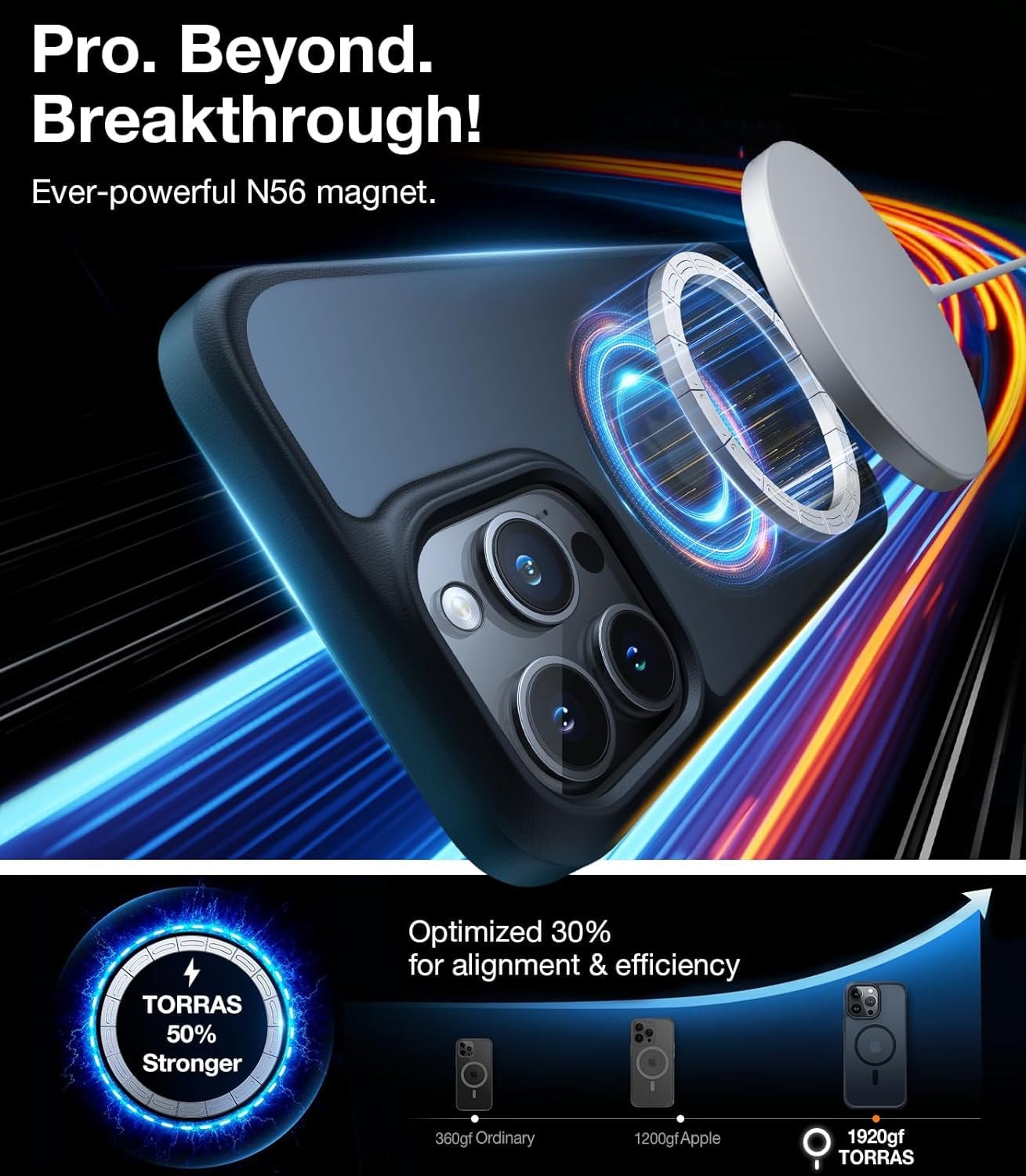 Foto 3 pulgar | Funda Para Teléfono Torras Magnetic A Prueba De Golpes Guardian Para Iphone 15 Pro Max - Venta Internacional.