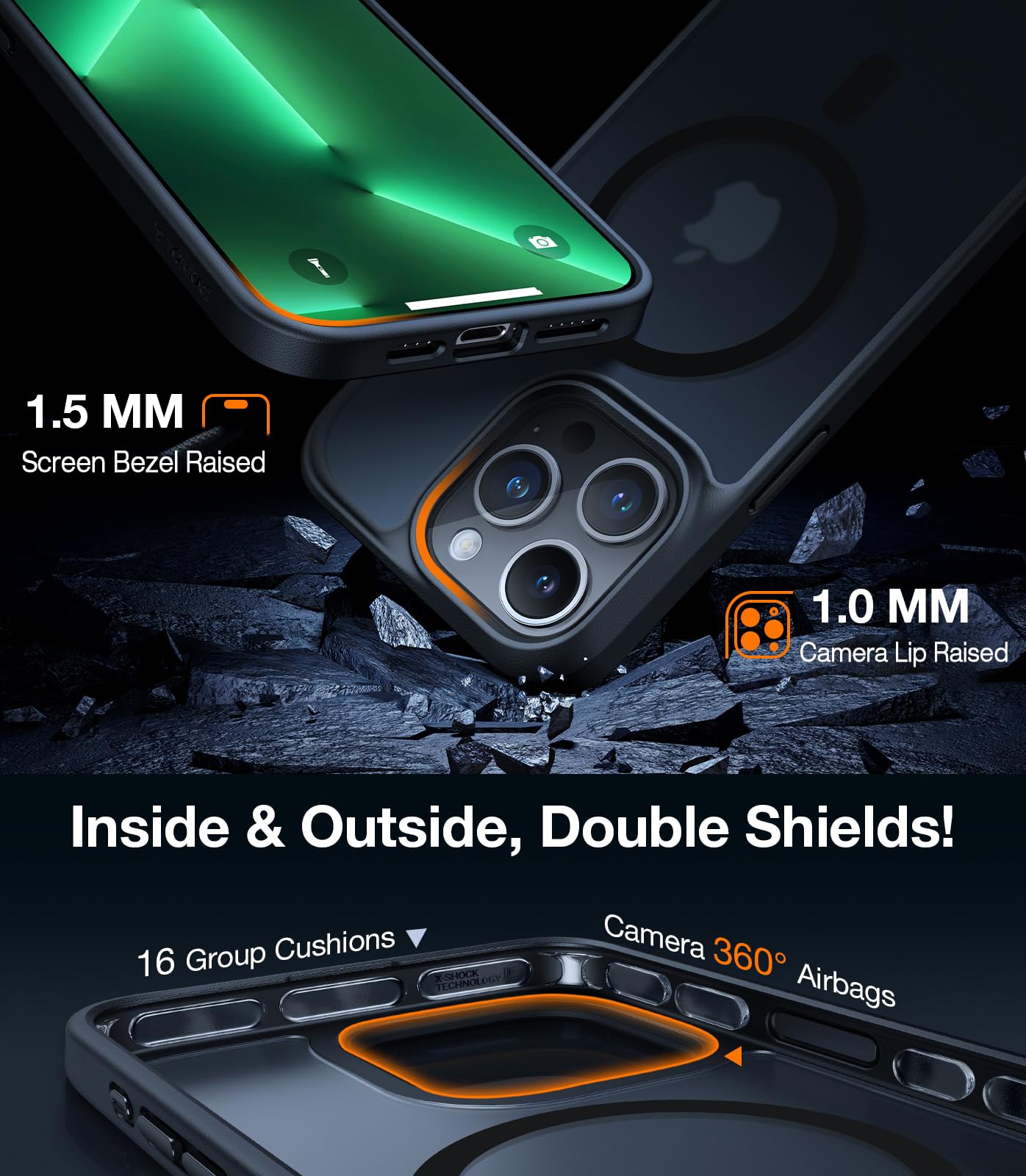 Foto 5 pulgar | Funda Para Teléfono Torras Magnetic A Prueba De Golpes Guardian Para Iphone 15 Pro Max - Venta Internacional.
