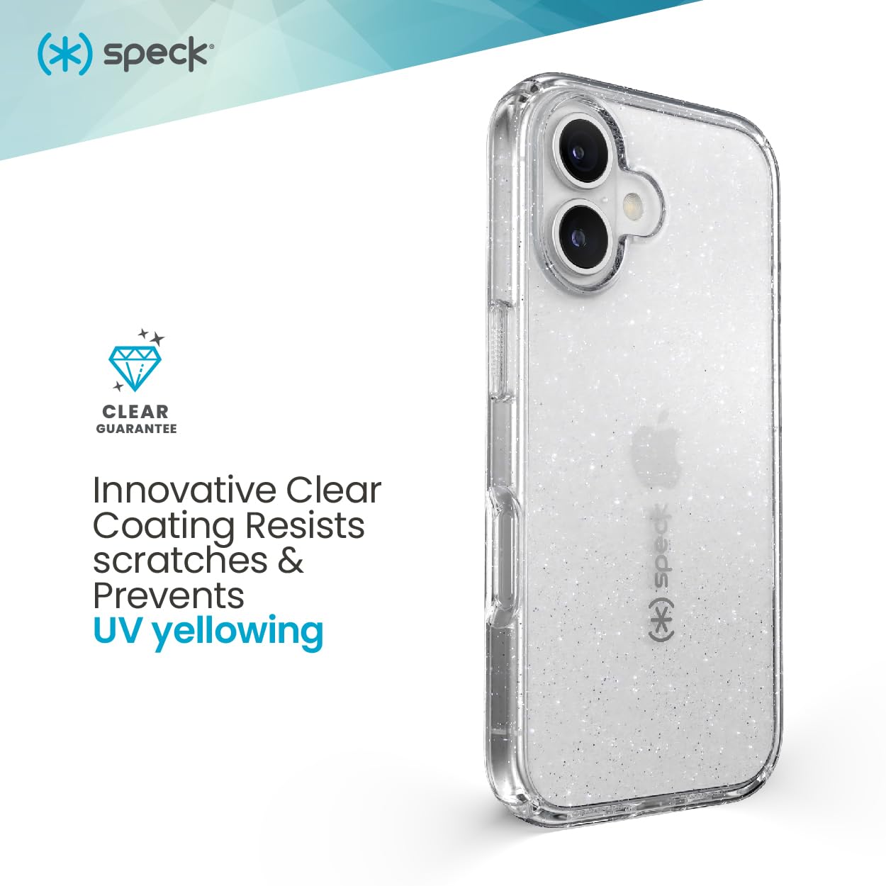 Foto 7 pulgar | Funda Para Teléfono Móvil Speck Gemshell, Transparente Y Platino Con Purpurina Para Iphone 16 - Venta Internacional.