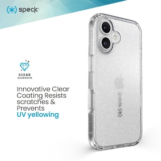 Foto 6 | Funda Para Teléfono Móvil Speck Gemshell, Transparente Y Platino Con Purpurina Para Iphone 16 - Venta Internacional.