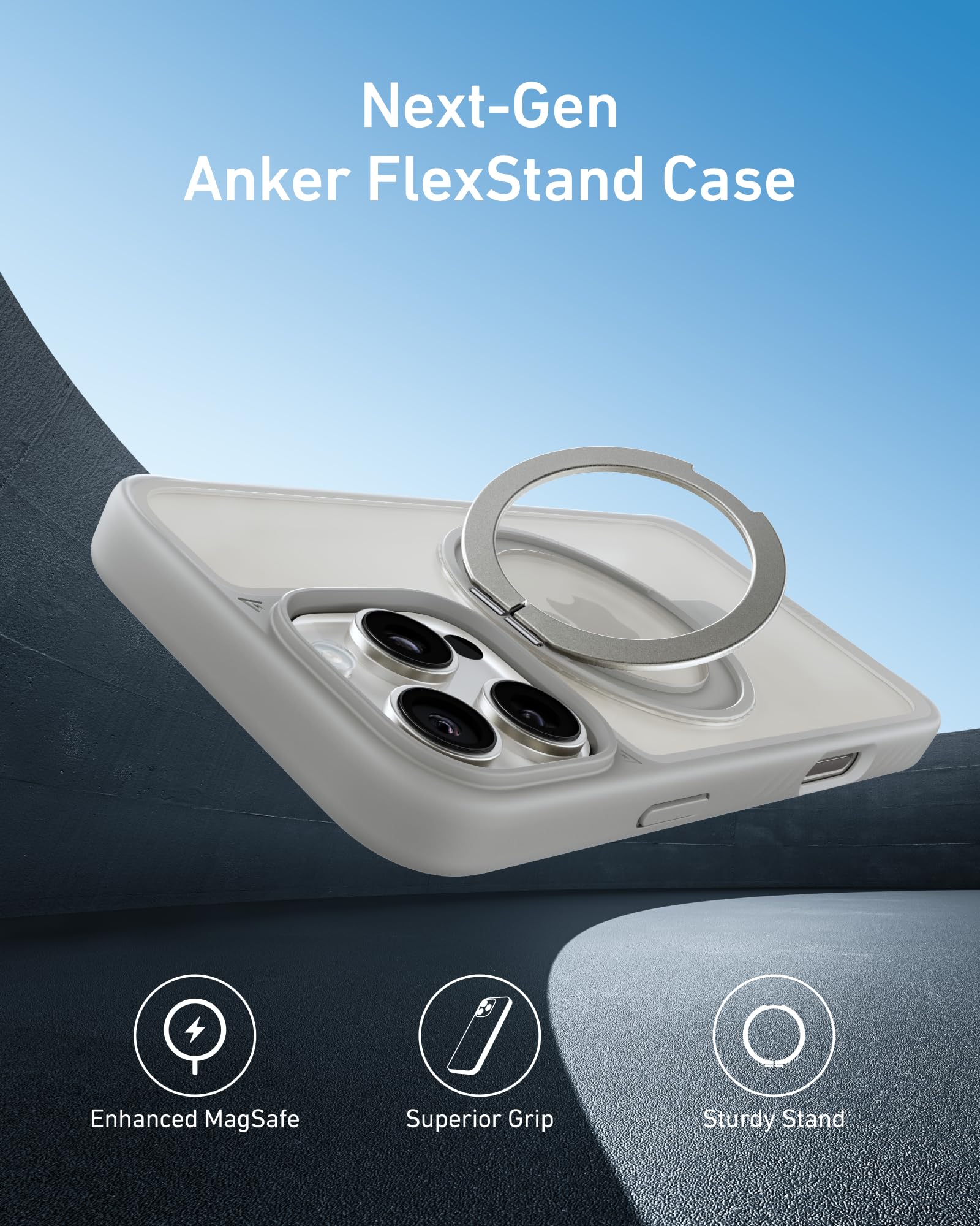 Foto 3 pulgar | Funda Anker Ultra Magnetic Con Soporte Anular De 360° Para Iphone 16 Pro Max - Venta Internacional.