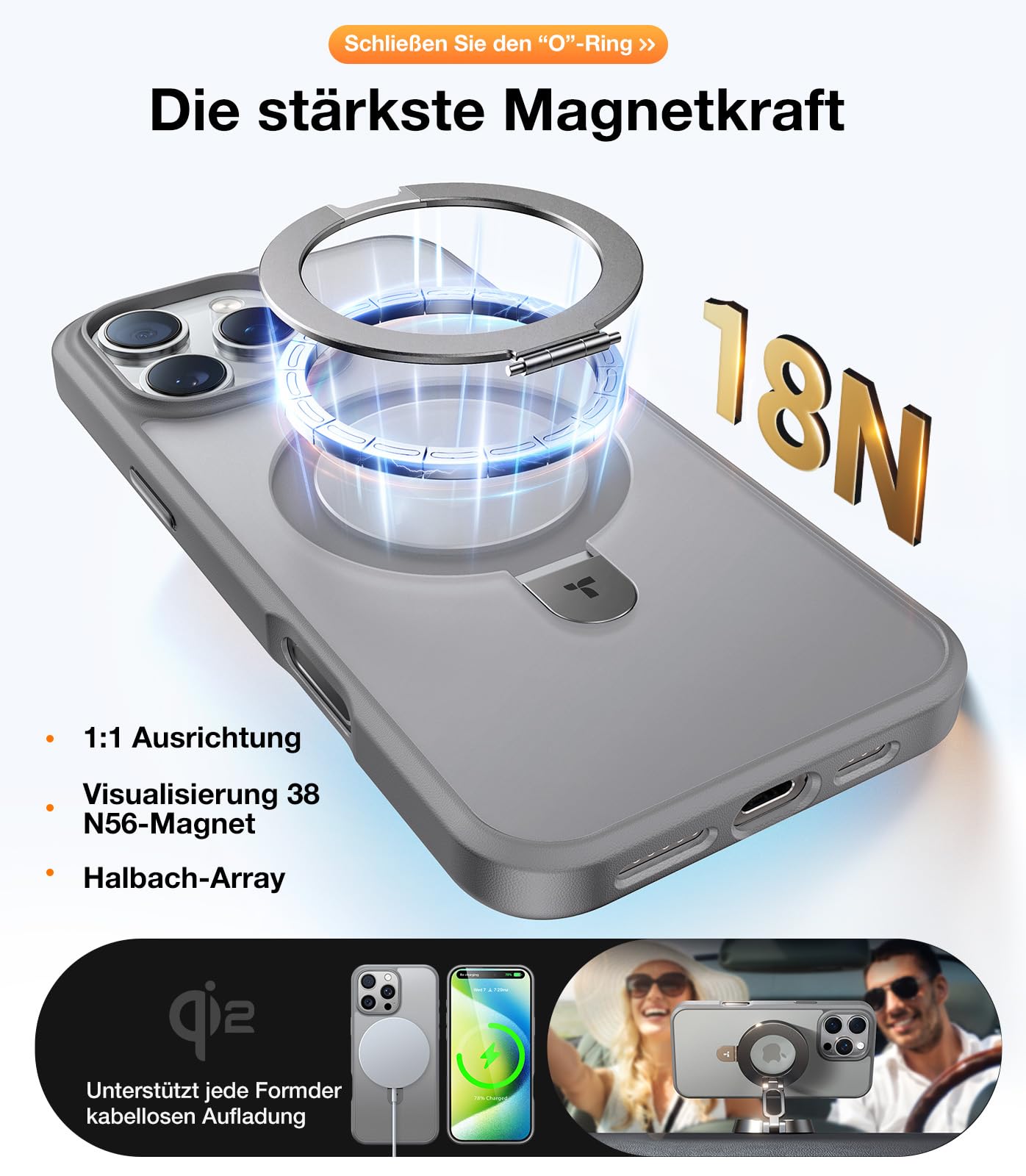 Foto 3 pulgar | Funda Con Soporte Magnético Torras Para Iphone 16 Pro Max - Venta Internacional.
