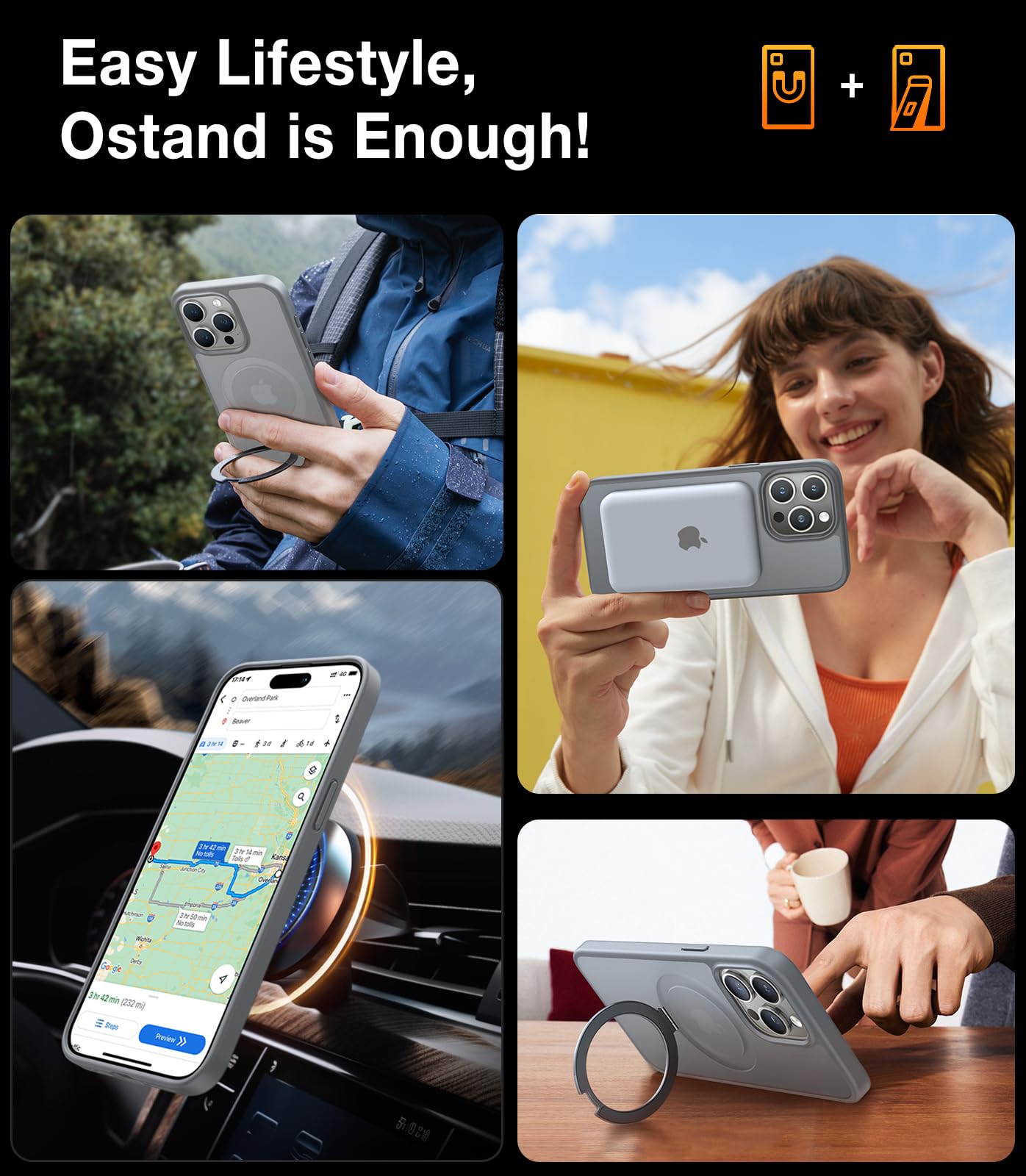 Foto 7 pulgar | Funda Con Soporte Magnético Torras Para Iphone 16 Pro Max - Venta Internacional.
