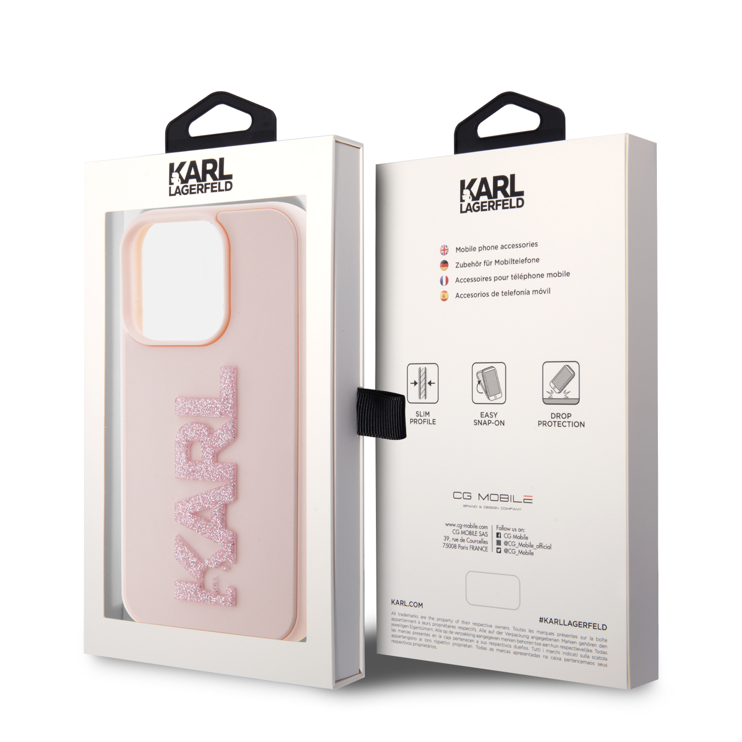 Foto 9 pulgar | Case Funda Karl Lagerfield Logo 3d Para Iphone 15 Pro Original