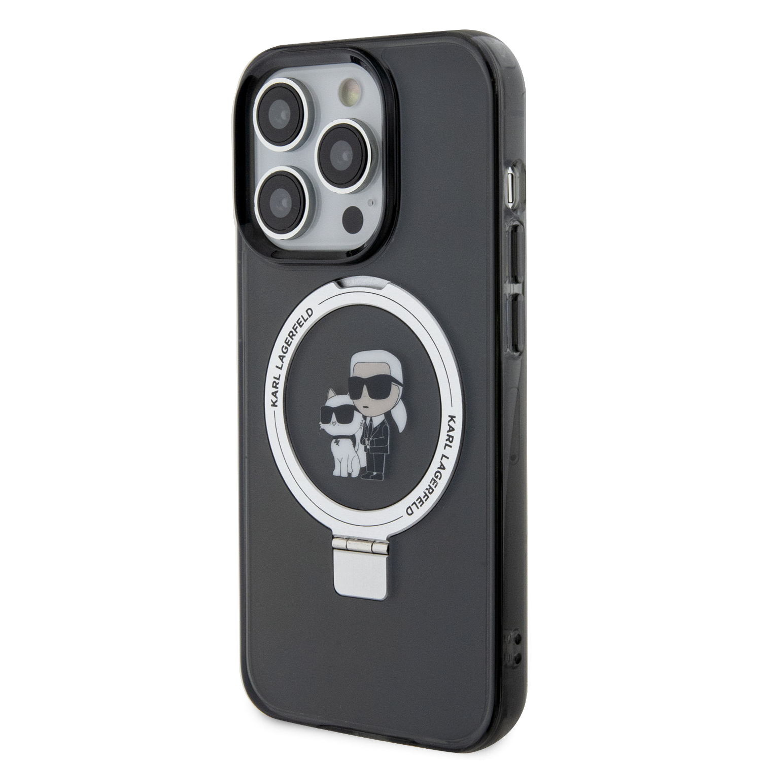 Foto 3 pulgar | Funda Karl Lager Ringstand Para Iphone 13 Pro - Original Negro