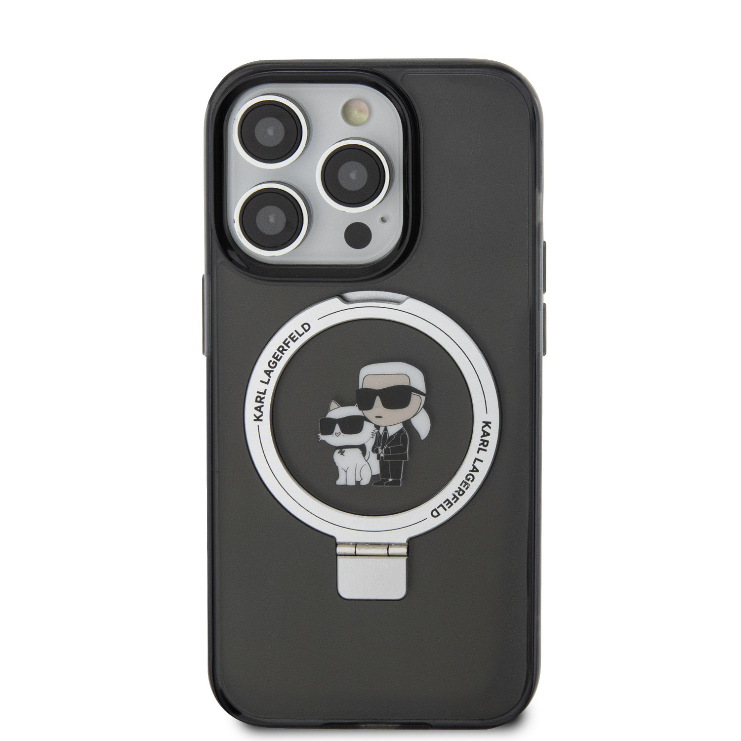 Foto 4 pulgar | Funda Karl Lager Ringstand Para Iphone 13 Pro - Original Negro