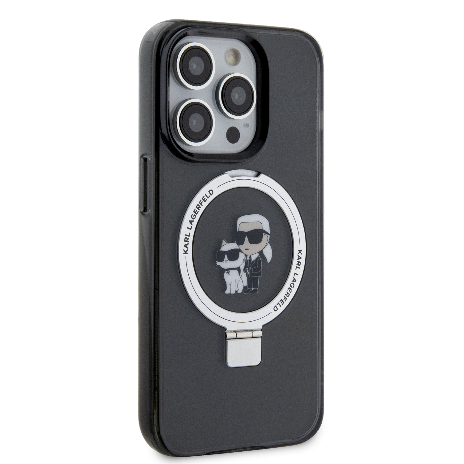 Foto 5 pulgar | Funda Karl Lager Ringstand Para Iphone 13 Pro - Original Negro