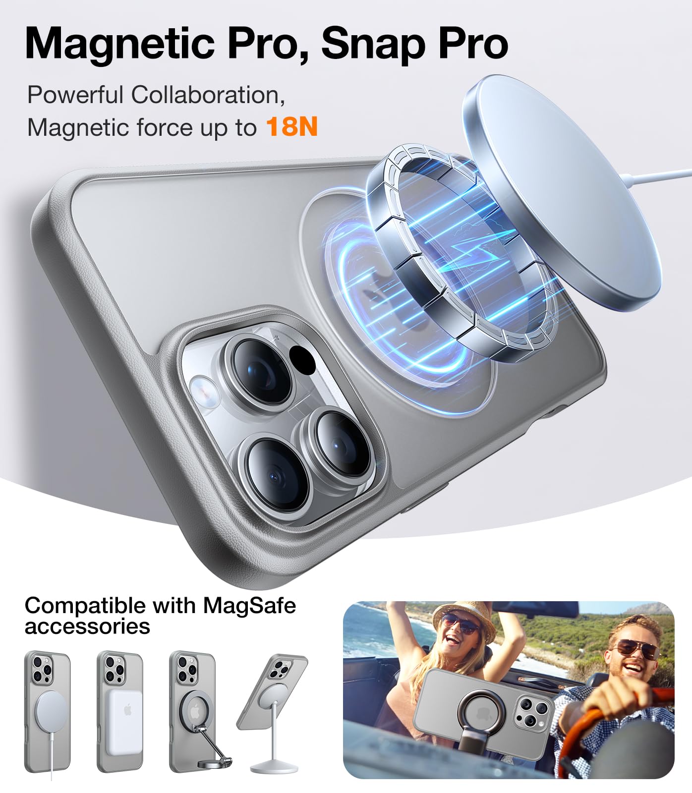 Foto 5 pulgar | Funda Para Teléfono Torras Mejorada Con Anillo Magnético Giratorio De 360° Para Iphone 16 Pro Max - Venta Internacion