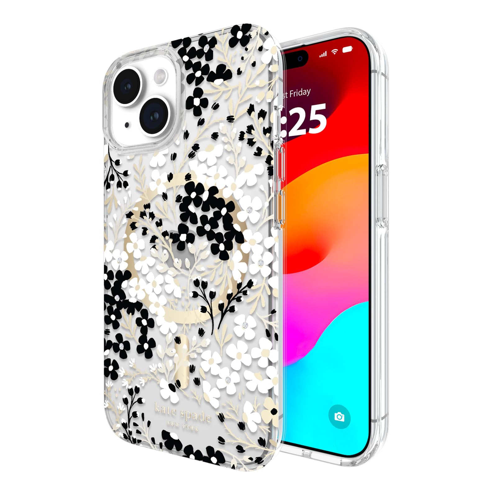 Foto 2 pulgar | Funda De Teléfono Kate Spade New York Con Estampado Floral Multicolor Para Iphone 15/14/13 - Venta Internacional.