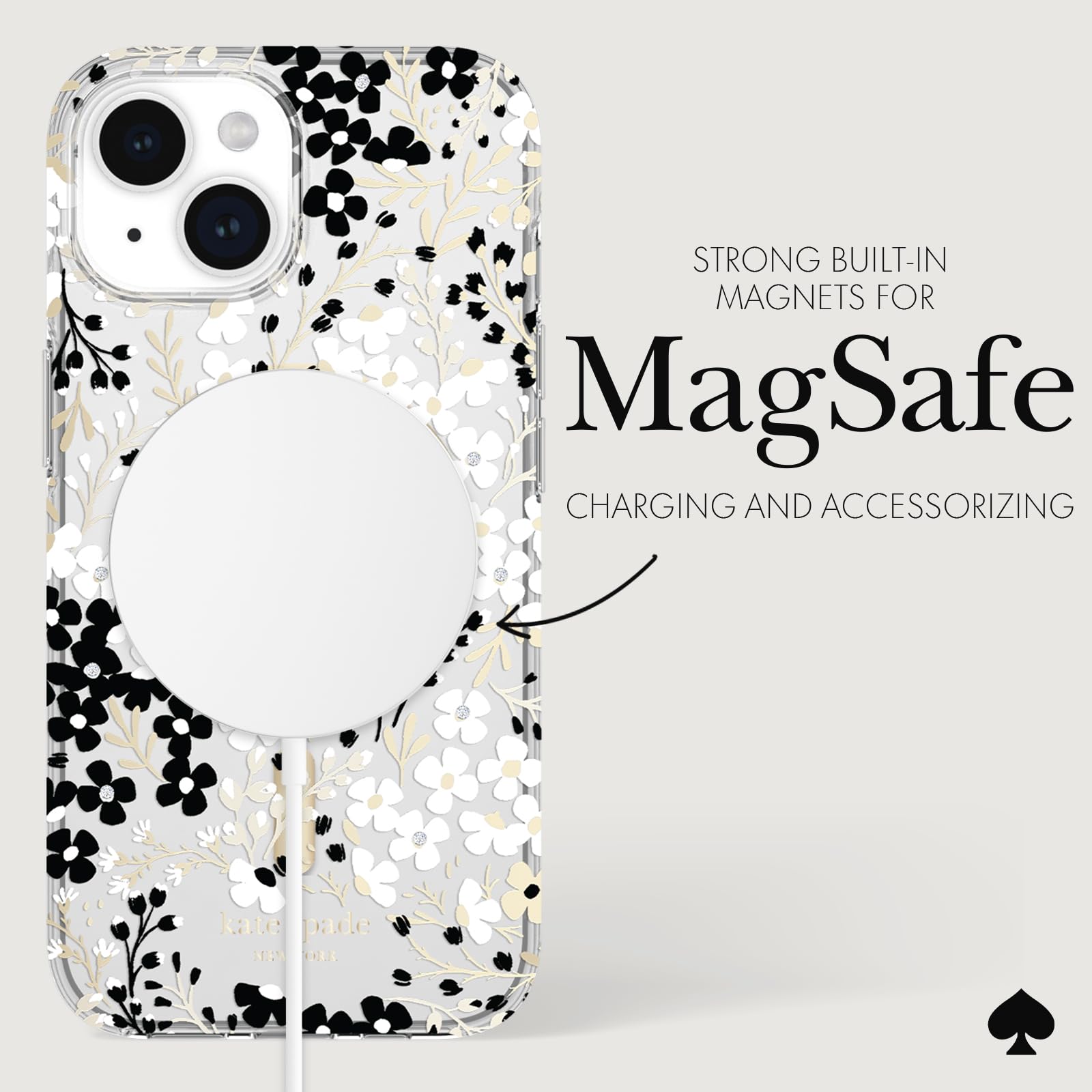 Foto 6 pulgar | Funda De Teléfono Kate Spade New York Con Estampado Floral Multicolor Para Iphone 15/14/13 - Venta Internacional.