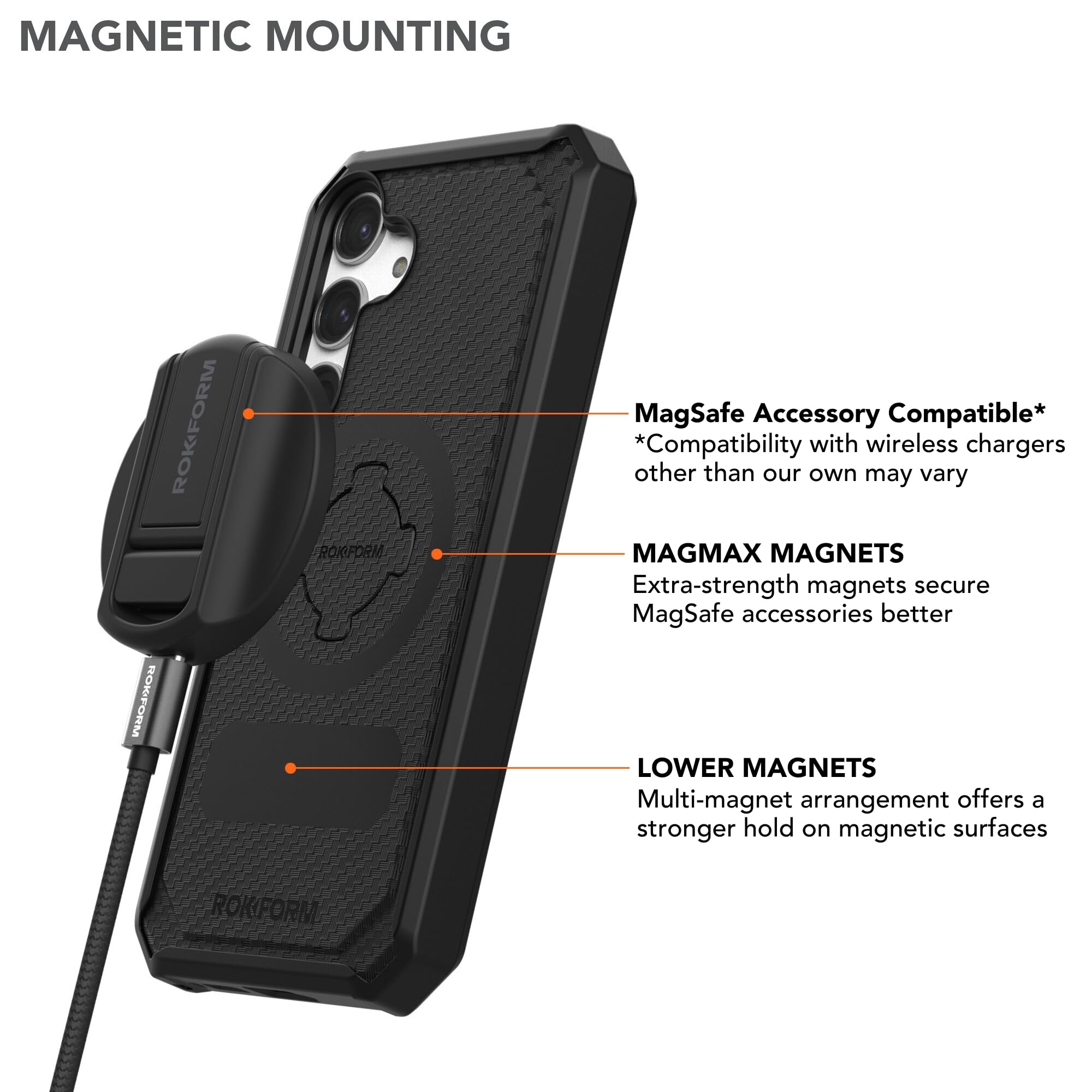 Foto 5 pulgar | Funda Rokform Para Galaxy S24 Plus, Resistente, Magnética, Negra - Venta Internacional.