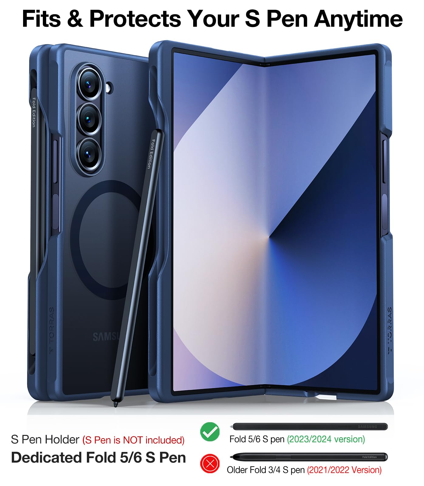Foto 7 pulgar | Funda De Teléfono Torras Magnética A Prueba De Golpes Para Samsung Z Fold 6 - Venta Internacional.