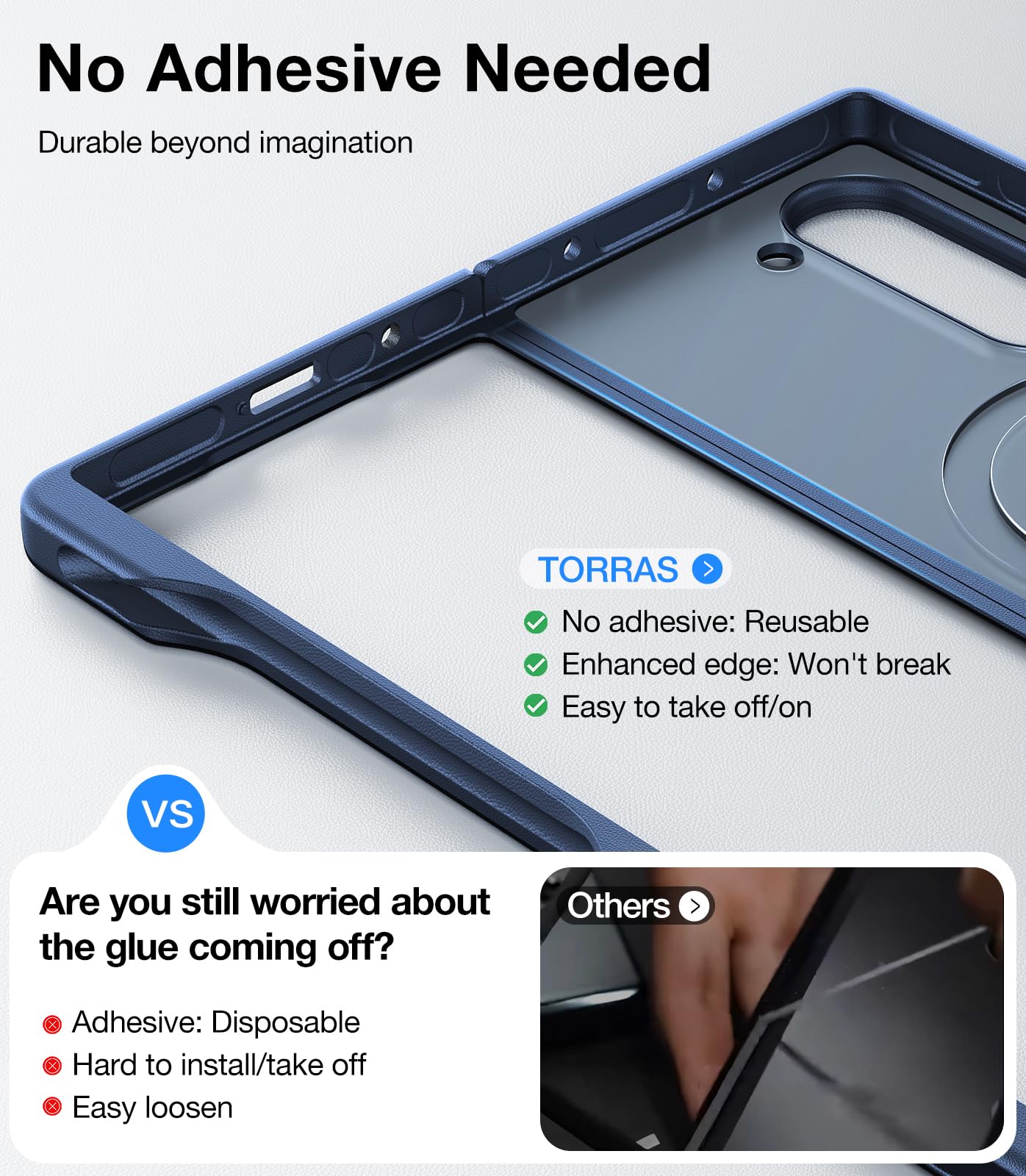 Foto 7 | Funda De Teléfono Torras Magnética A Prueba De Golpes Para Samsung Z Fold 6 - Venta Internacional.