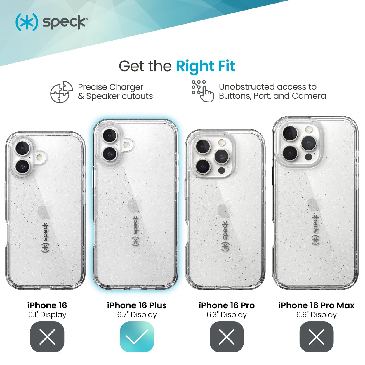 Foto 4 pulgar | Funda De Teléfono Speck Clear Gemshell Para Iphone 16 Plus - Venta Internacional.