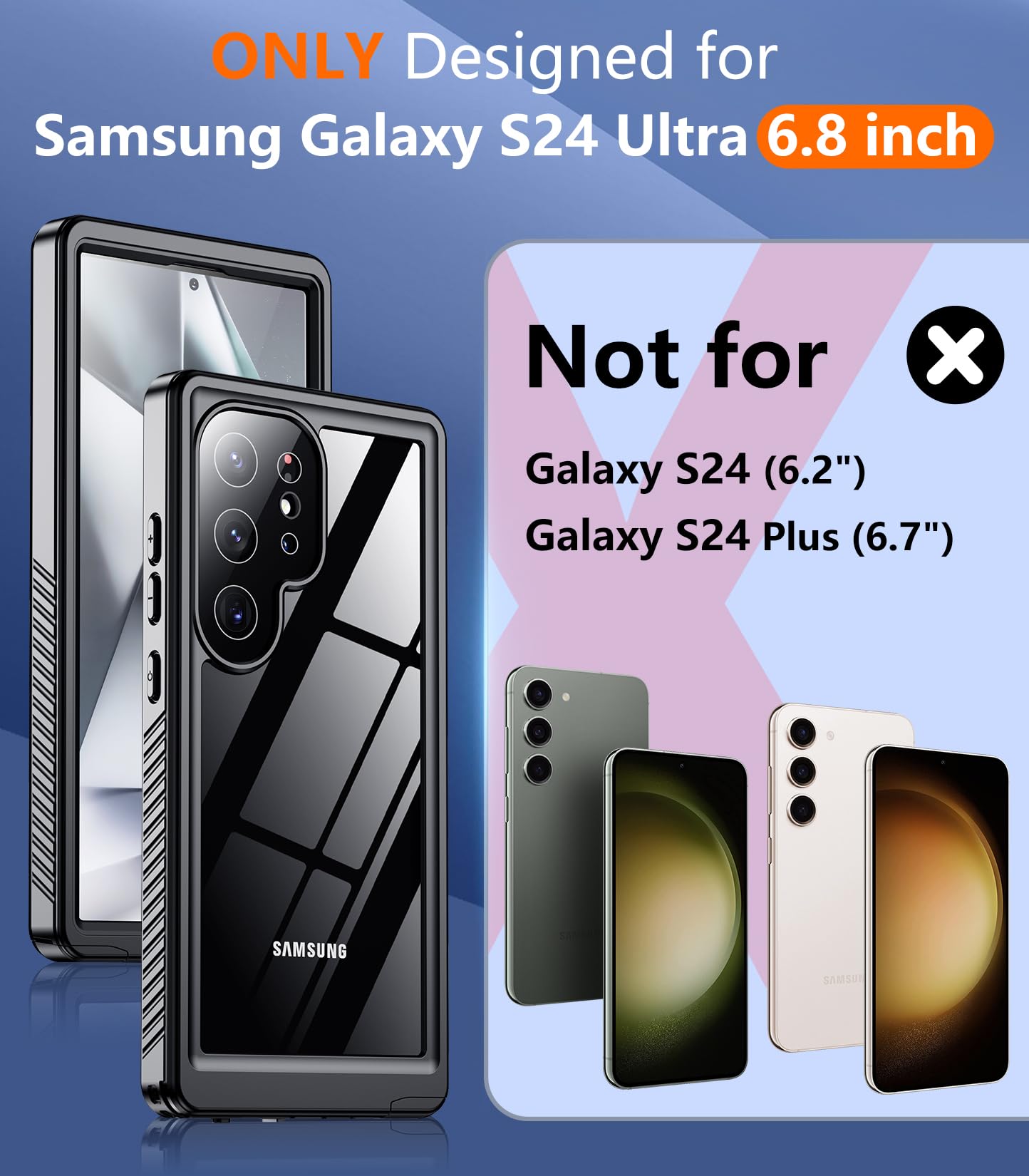 Foto 3 pulgar | Funda Impermeable Temdan Con Lente Y Pantalla Para Samsung S24 Ultra - Venta Internacional.
