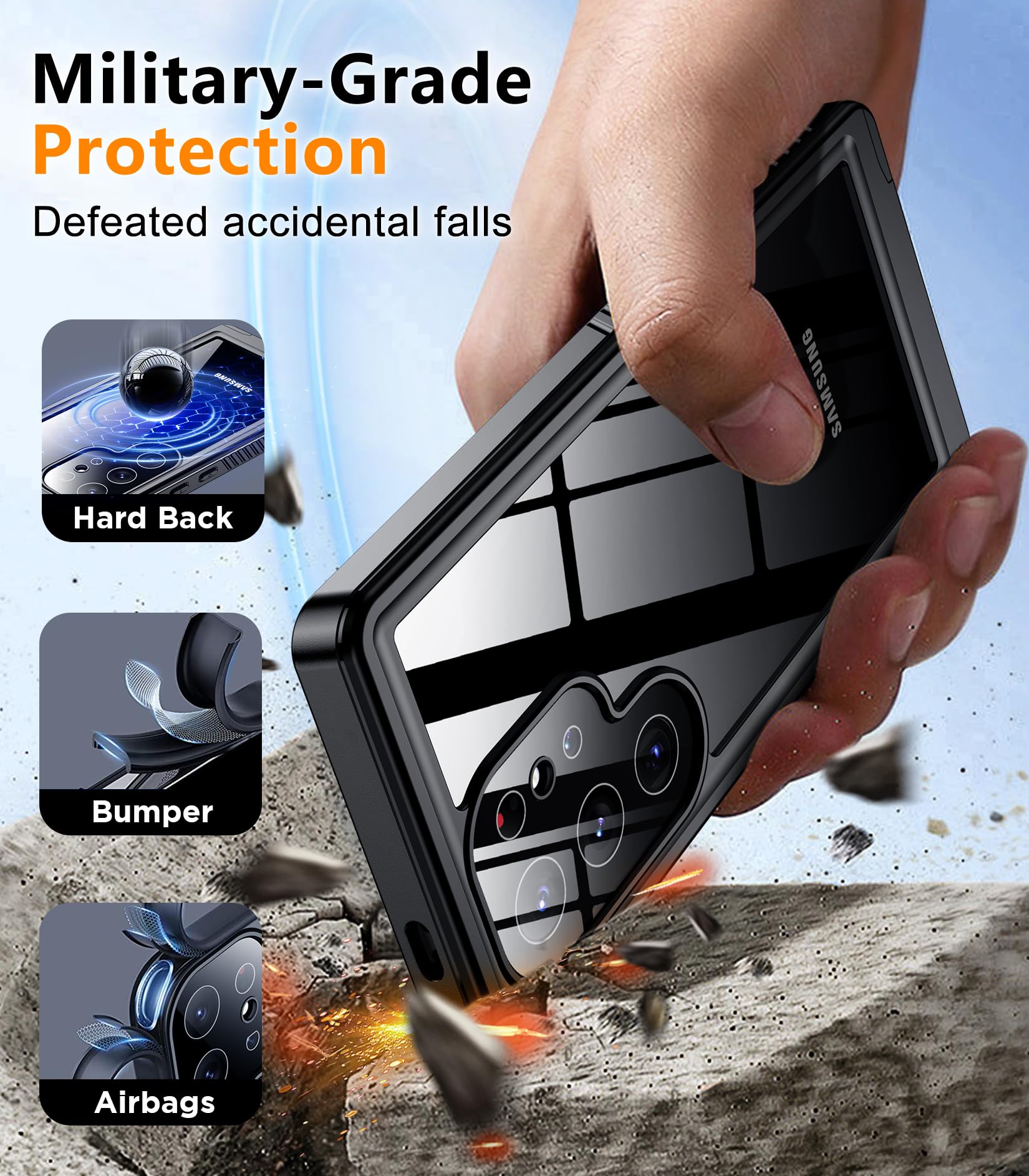 Foto 4 | Funda Impermeable Temdan Con Lente Y Pantalla Para Samsung S24 Ultra - Venta Internacional.