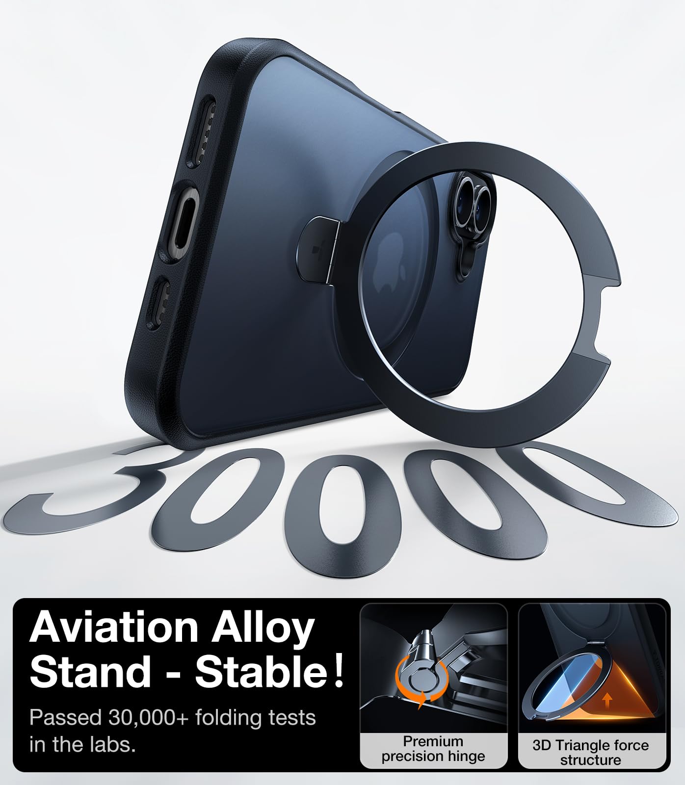 Foto 6 | Funda Magnética Torras Con Soporte Para Iphone 16 De 6.1 Pulgadas, Color Negro - Venta Internacional.