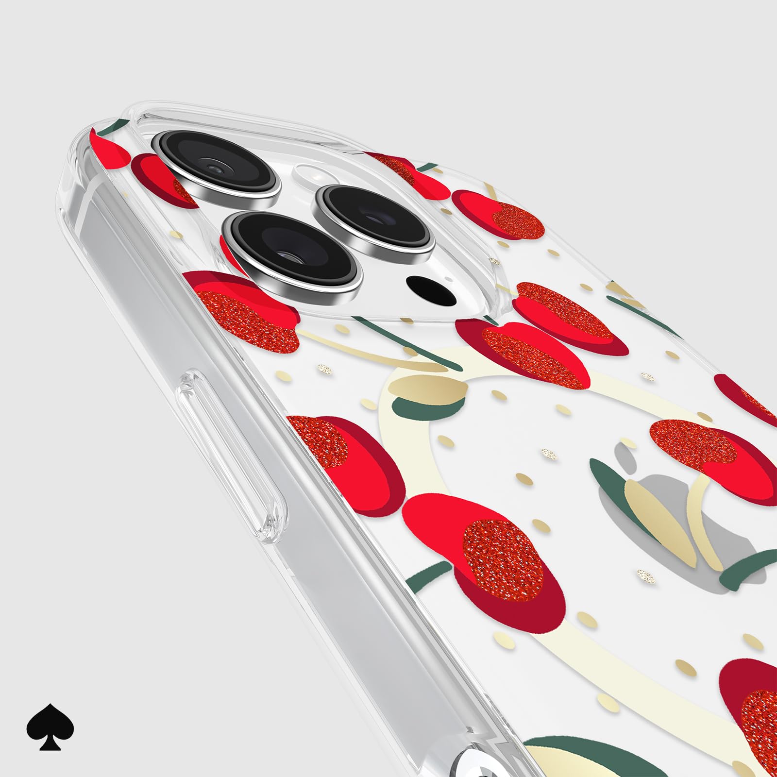 Foto 8 pulgar | Funda De Teléfono Kate Spade New York Para Iphone 16 Pro Cherry Dot Gems - Venta Internacional.