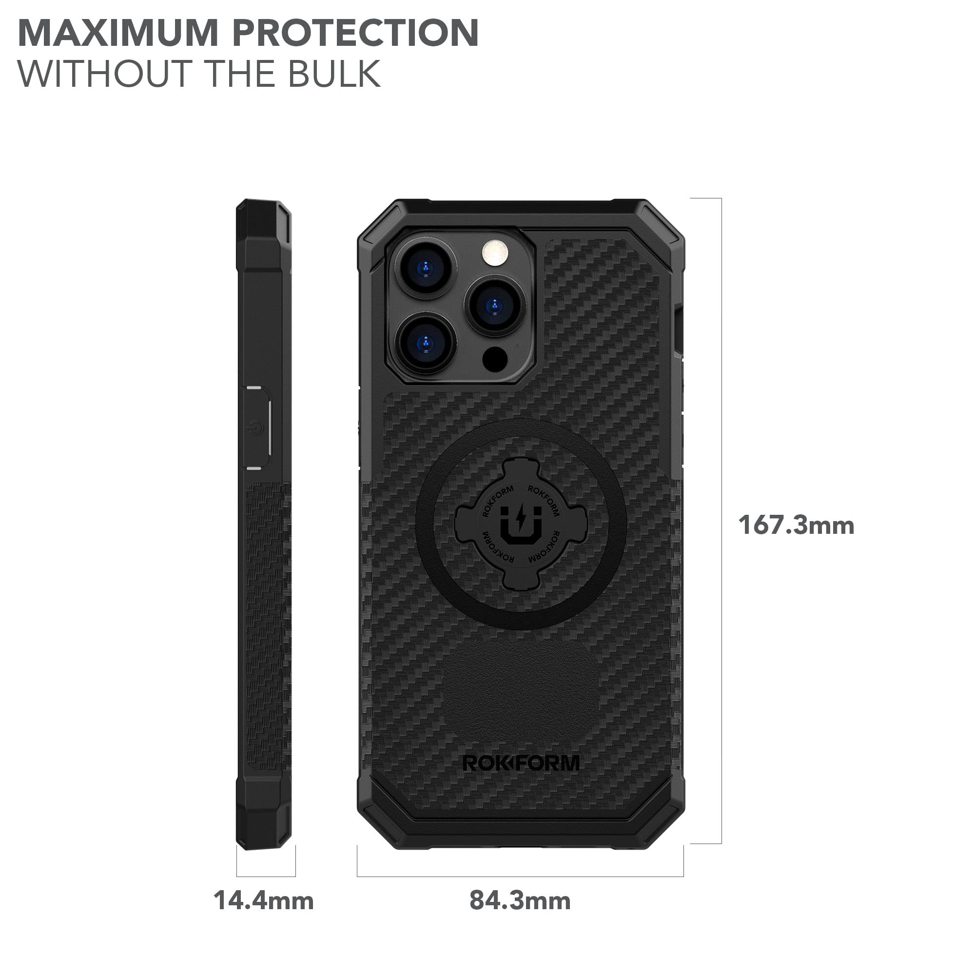 Foto 7 pulgar | Funda Rokform Rugged Series Para Iphone 14 Pro Max, Color Negro - Venta Internacional.