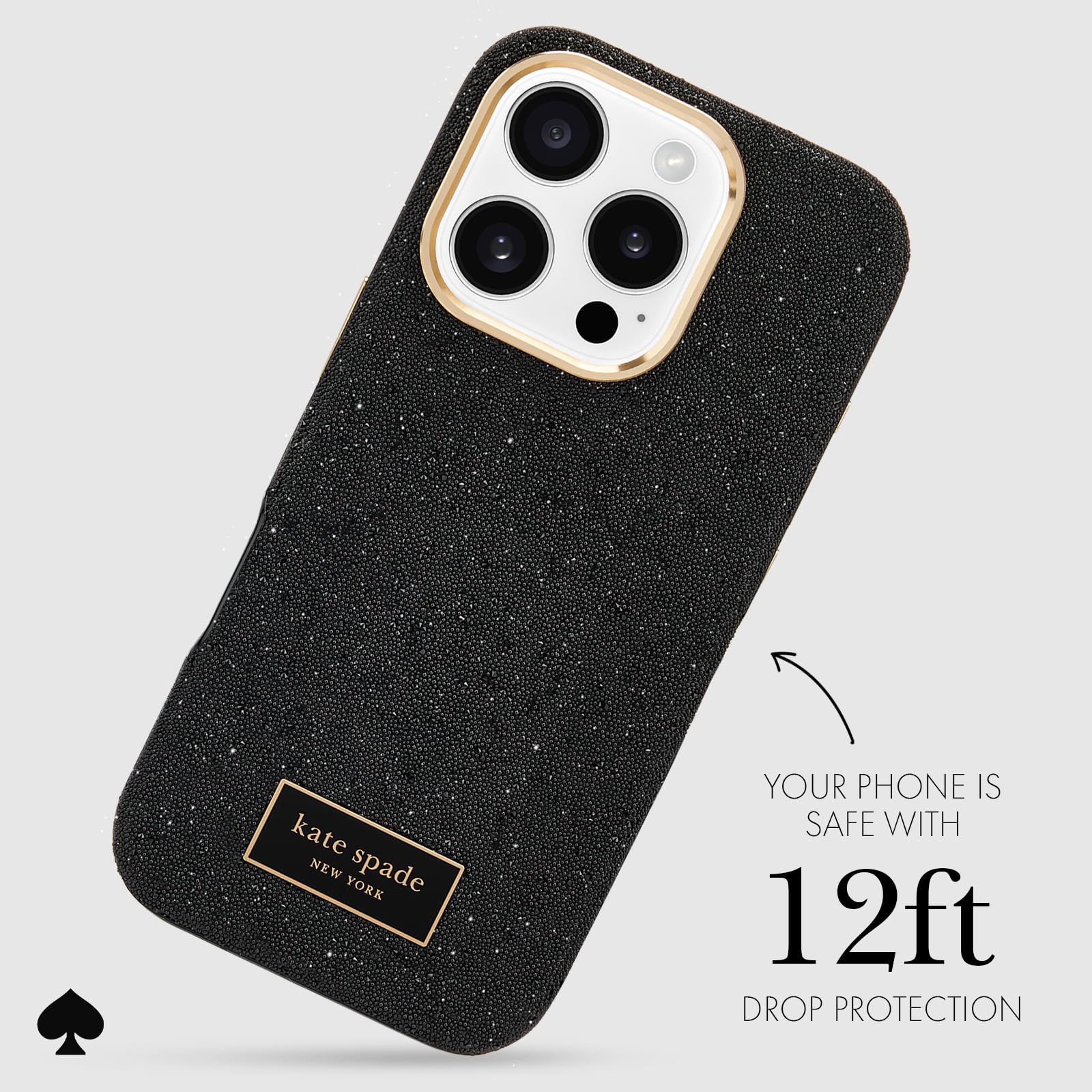 Foto 4 pulgar | Funda De Teléfono Kate Spade New York Para Iphone 16 Pro Crystal Pave - Venta Internacional.