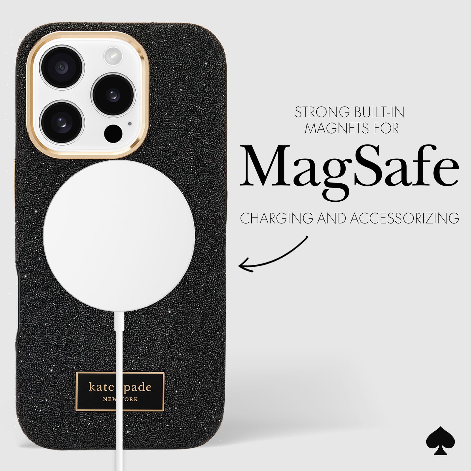 Foto 7 pulgar | Funda De Teléfono Kate Spade New York Para Iphone 16 Pro Crystal Pave - Venta Internacional.